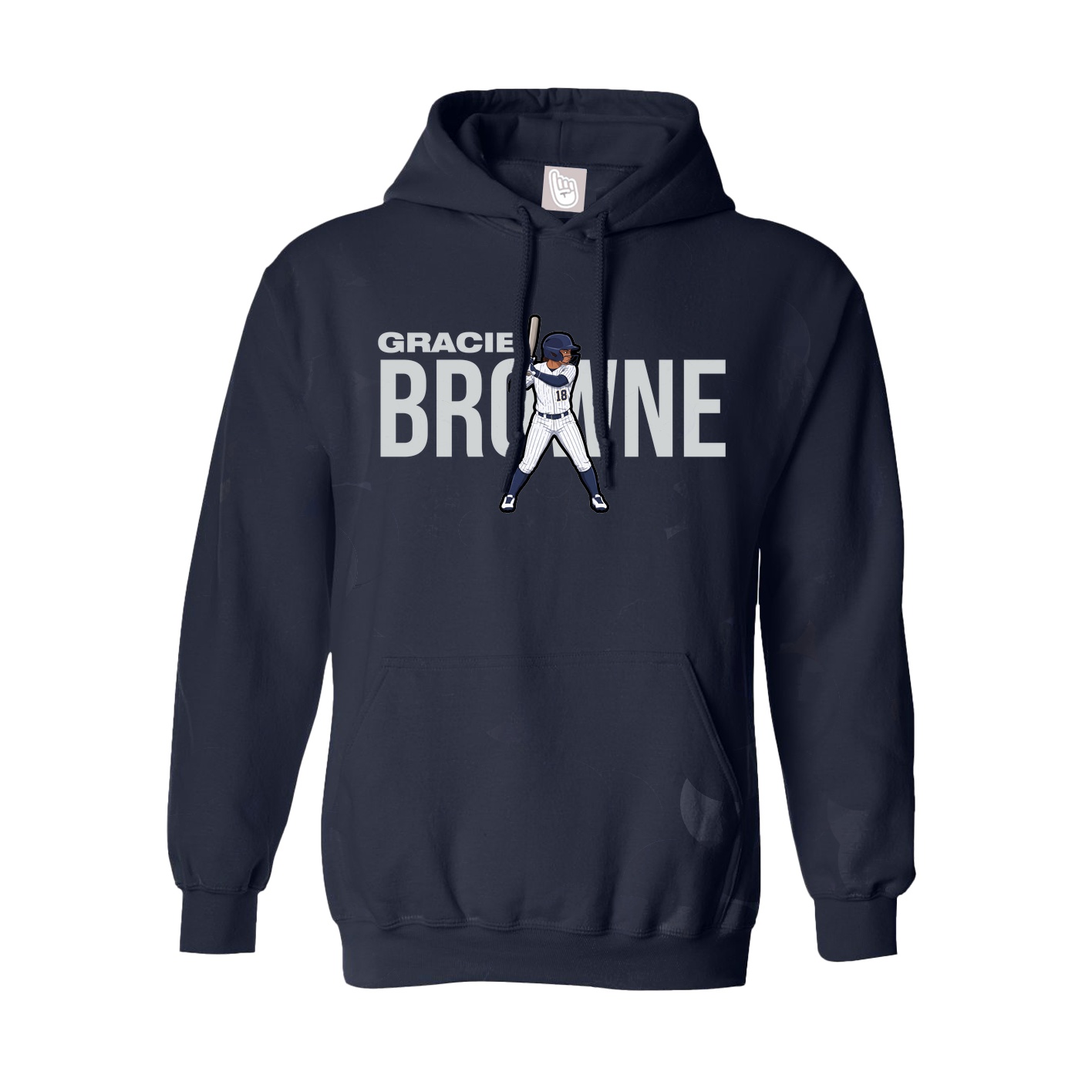 Hoodie — Player Name in Navy