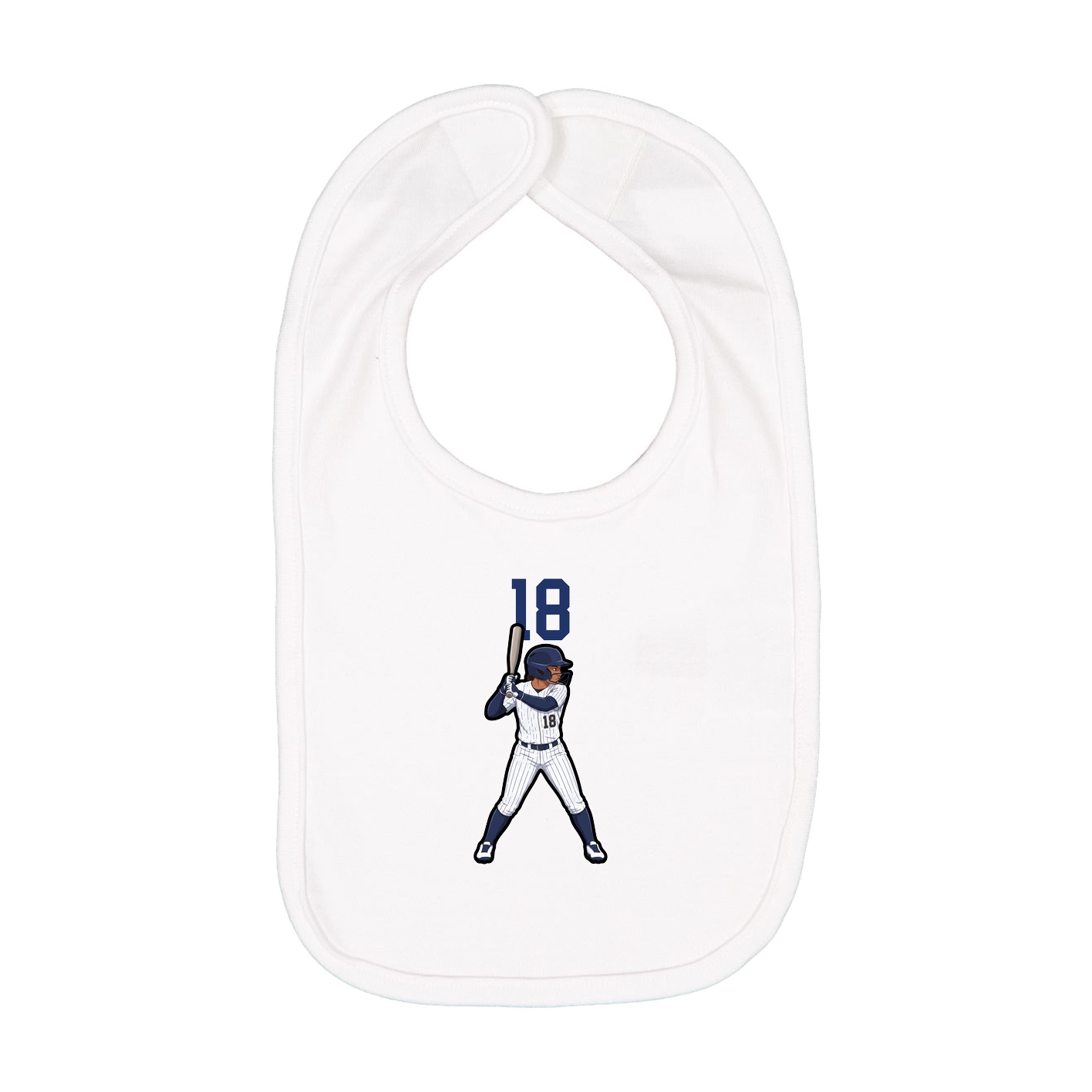 Infant Bib — Number Top in White