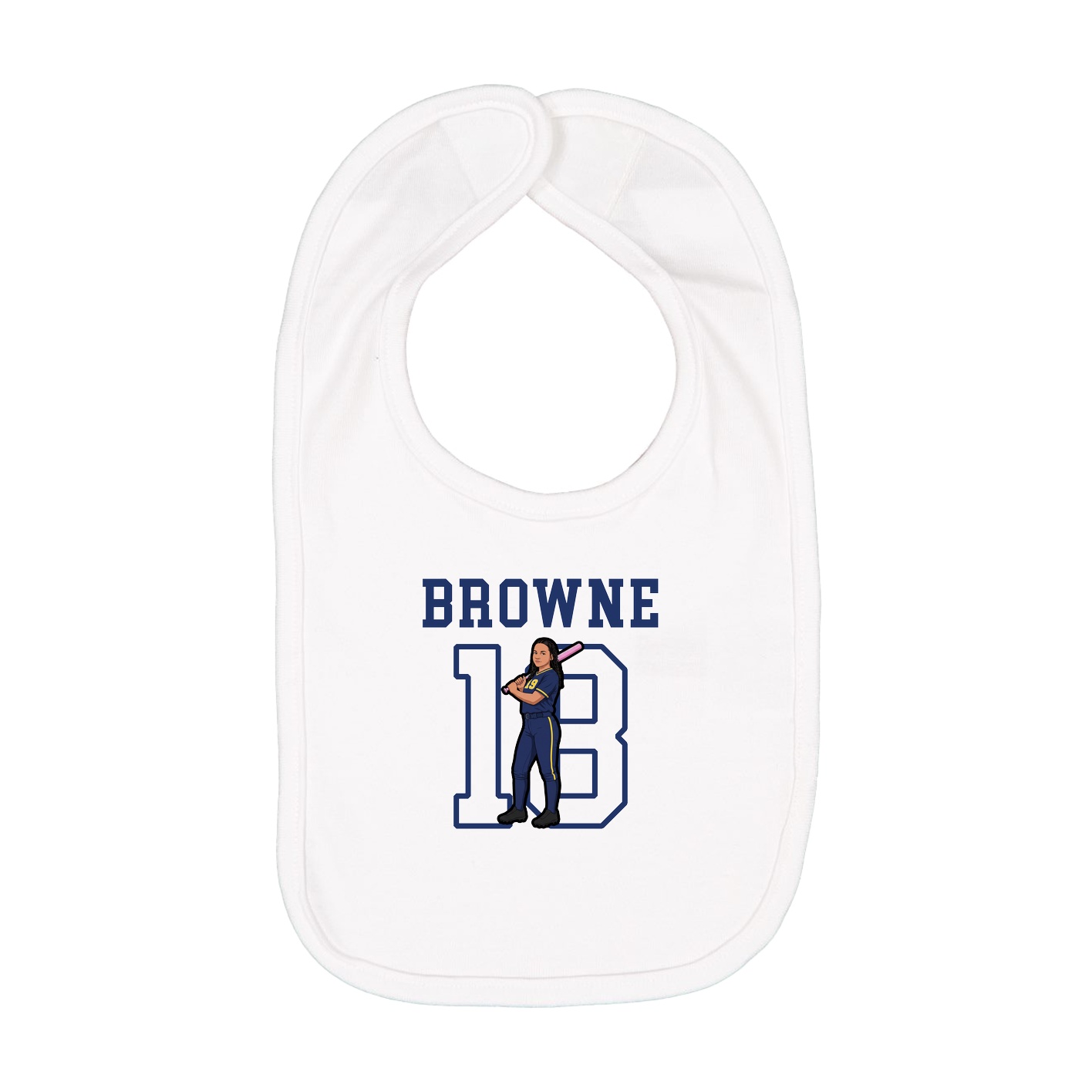 Infant Bib — Shirsey in White
