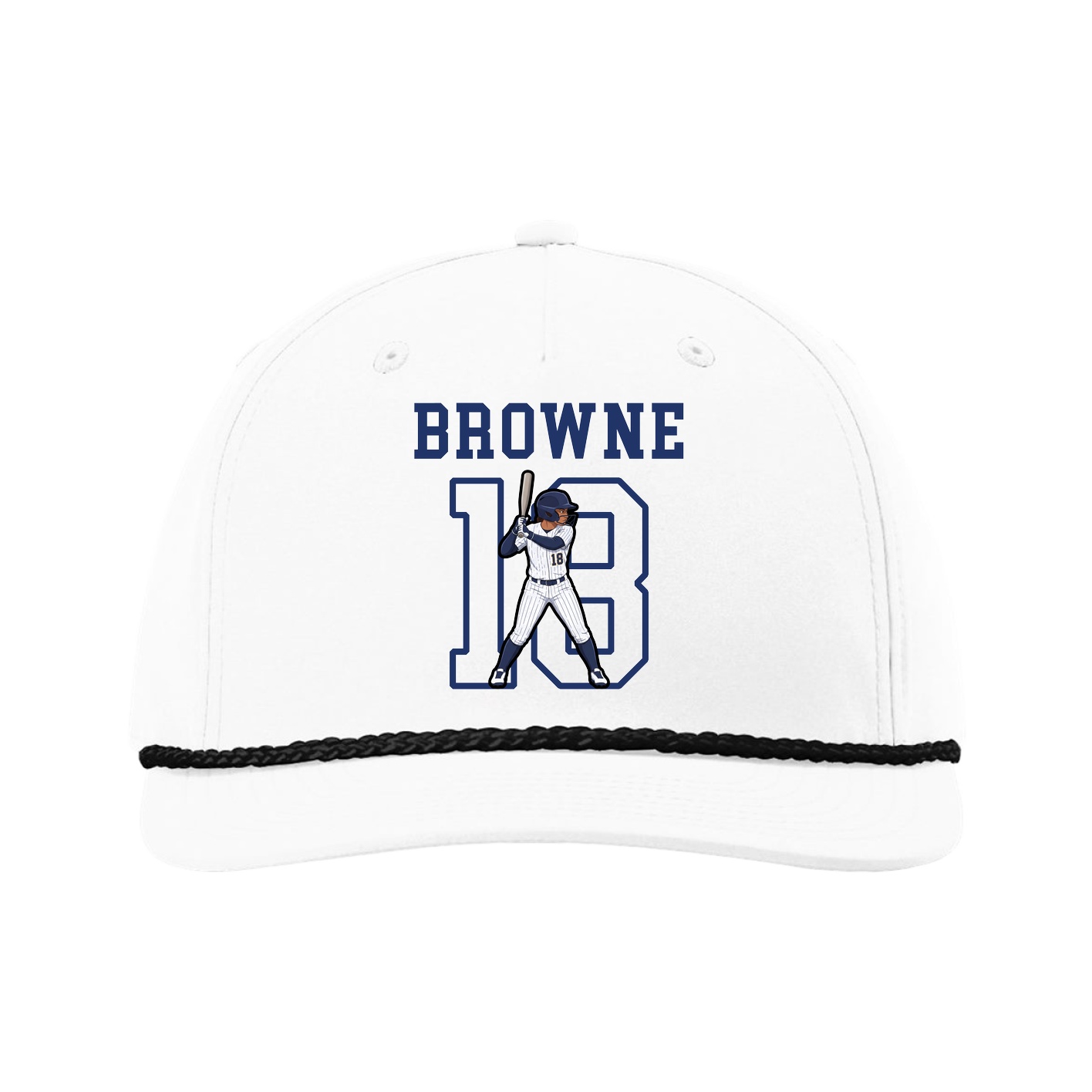 Five-Panel Classic Rope Cap — Shirsey in White