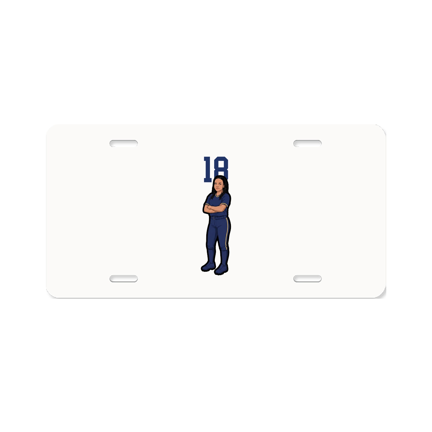 License Plate — Number Top in Classic