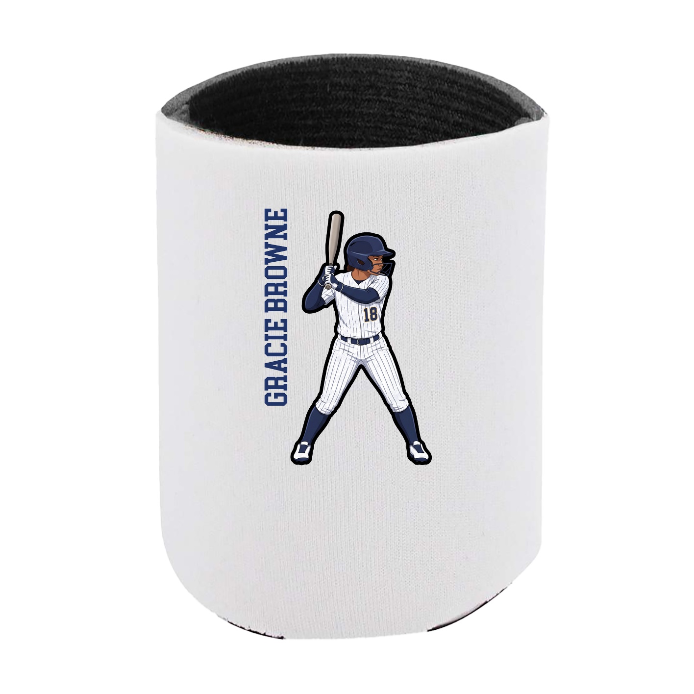 Can Holder — Name Vertical in White
