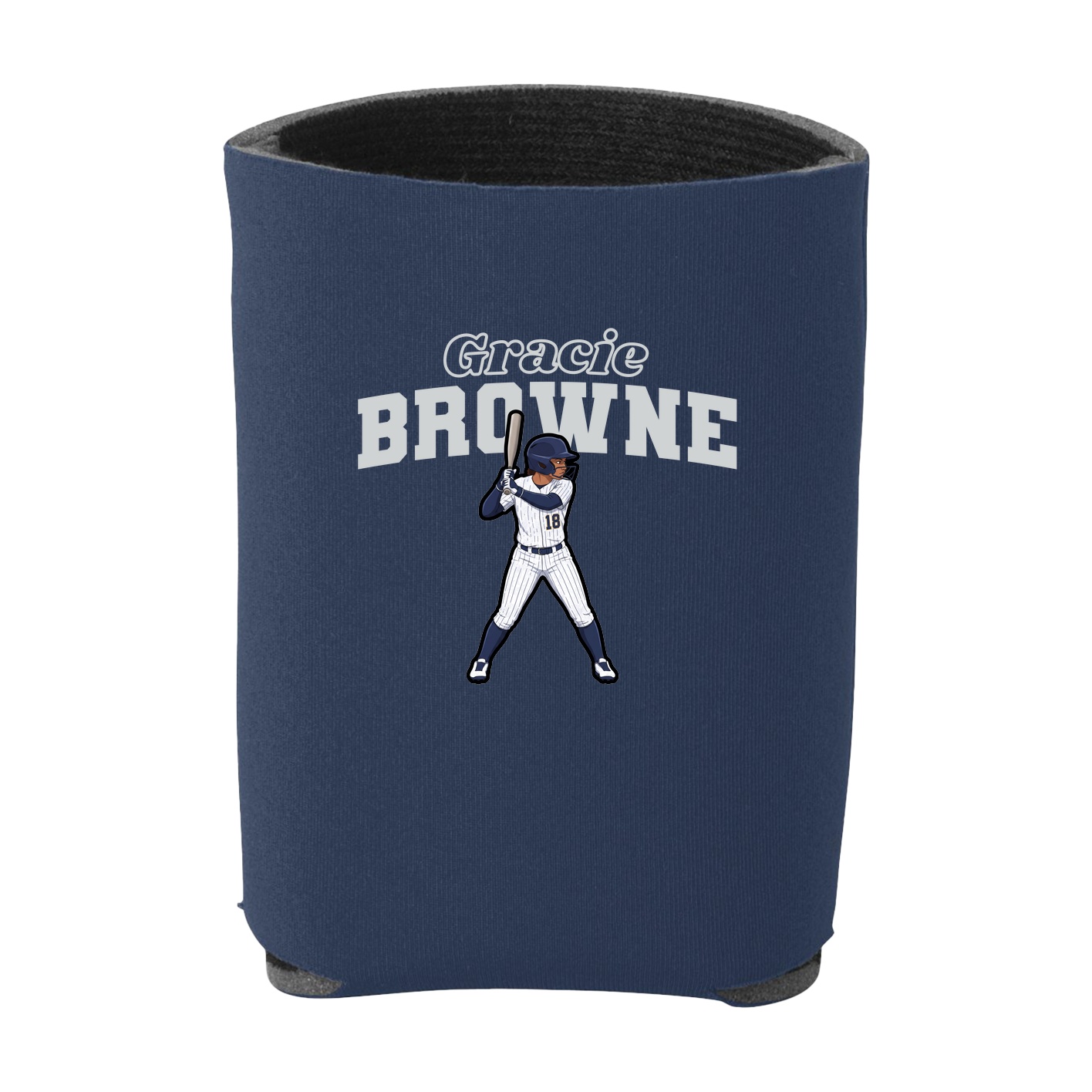 Can Holder — Name Arch in Navy