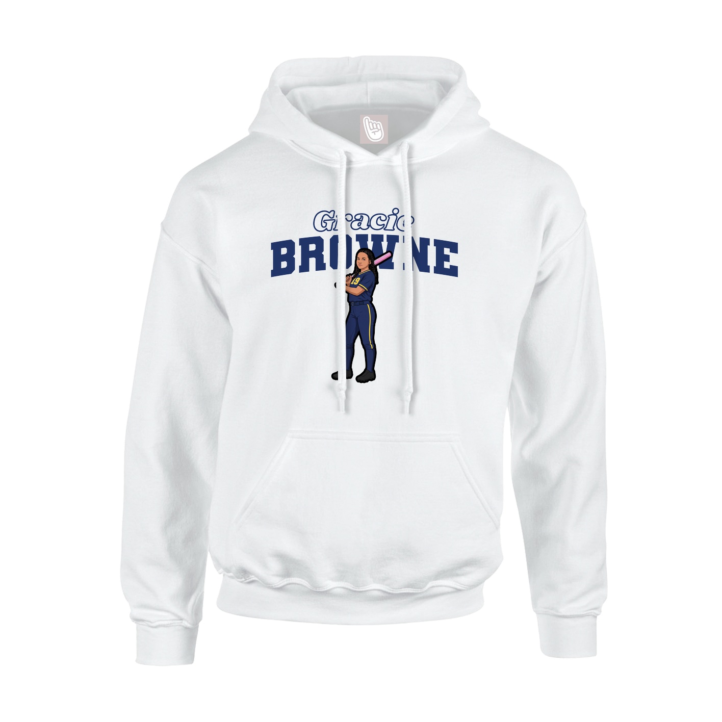 Hoodie — Name Arch in White