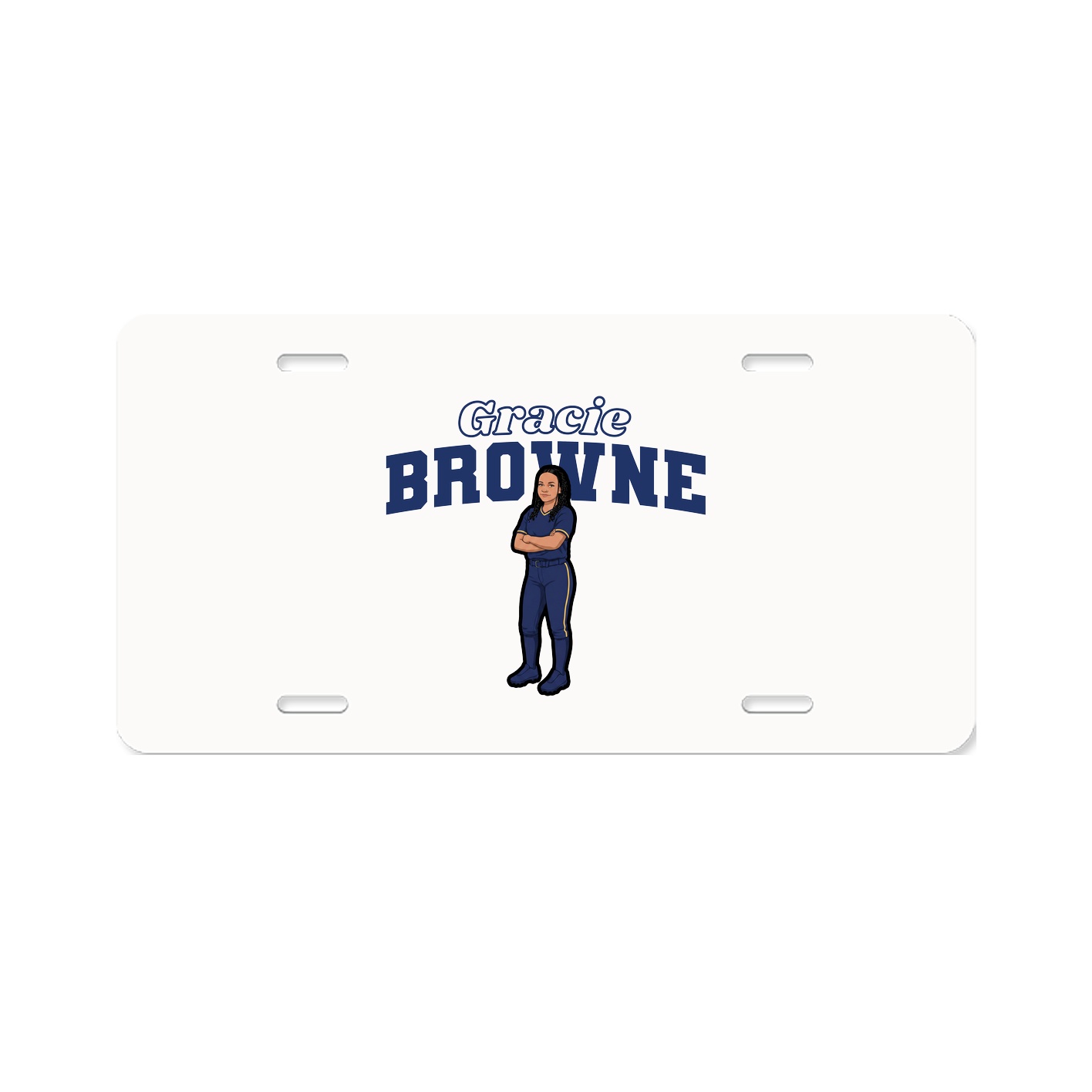 License Plate — Name Arch in Classic