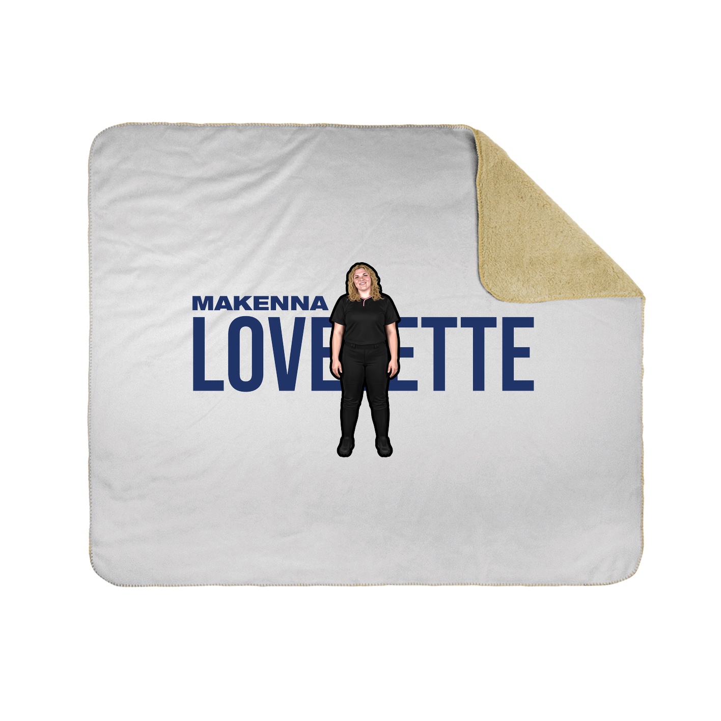 Throw Blanket — Player Name in White