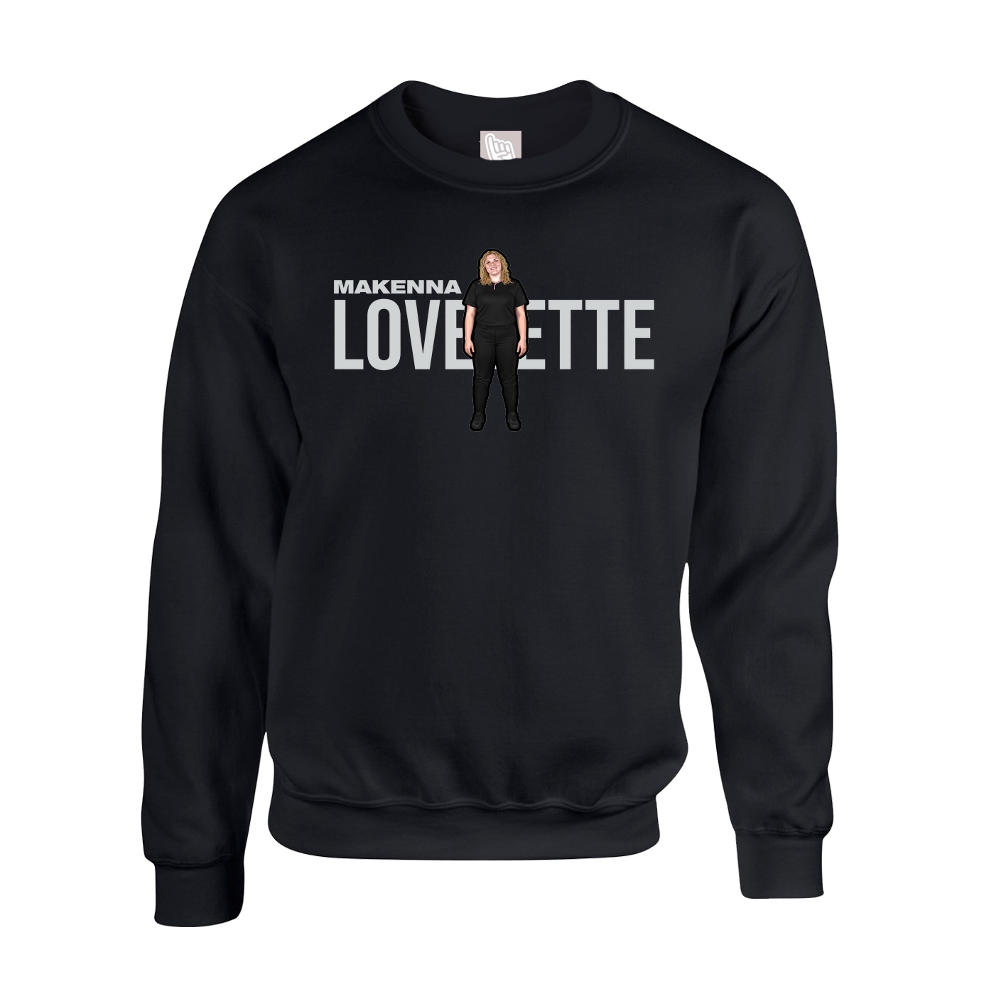Fleece Crew — Player Name in Black
