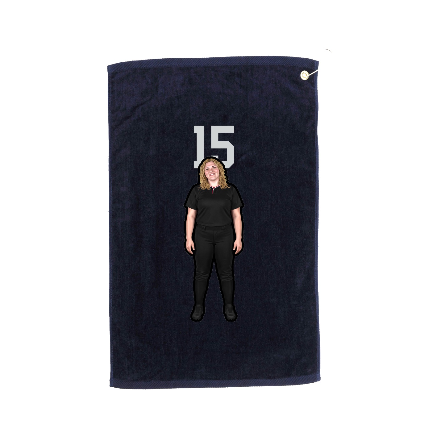 Golf Towel — Number Top in Navy