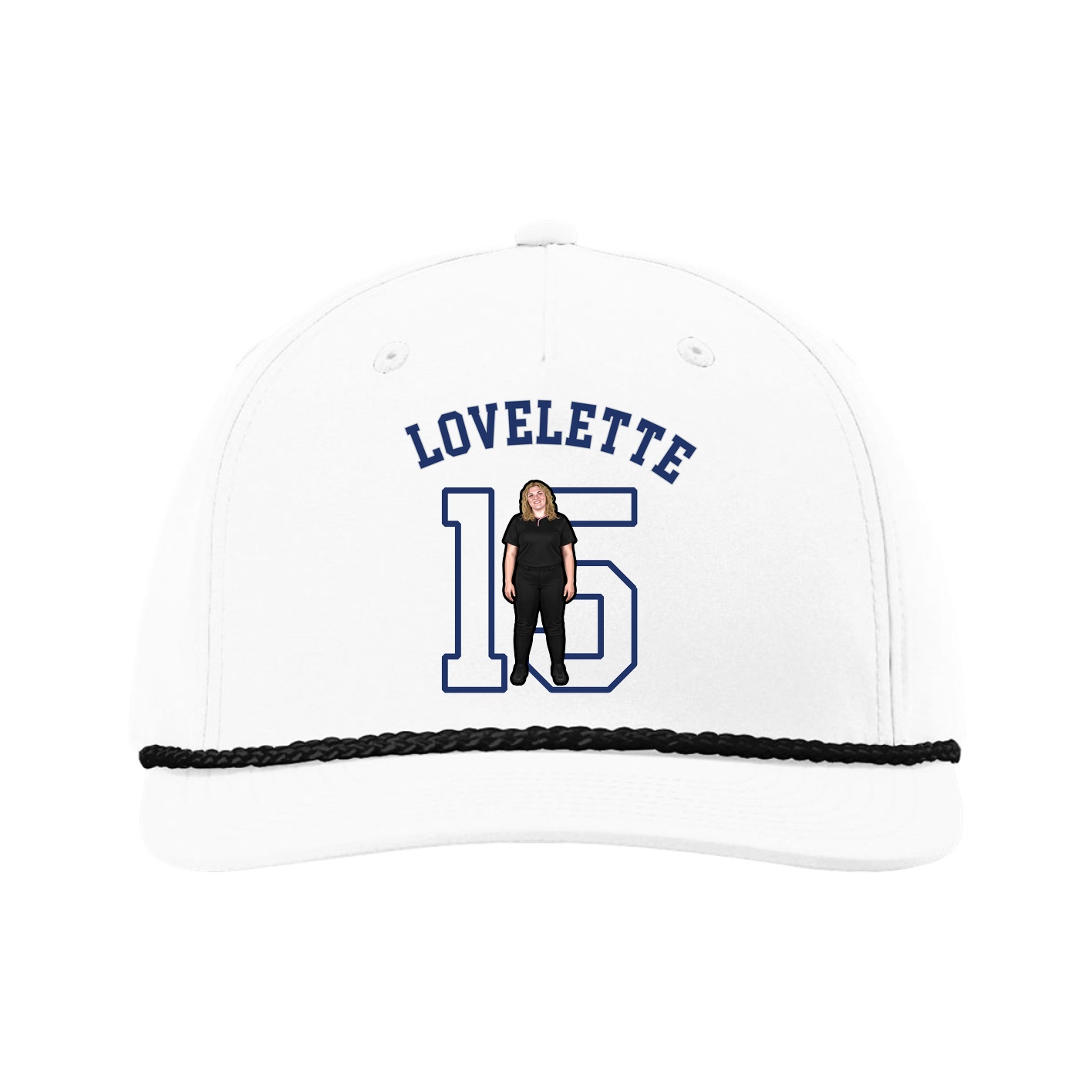 Five-Panel Classic Rope Cap — Shirsey Arch in White