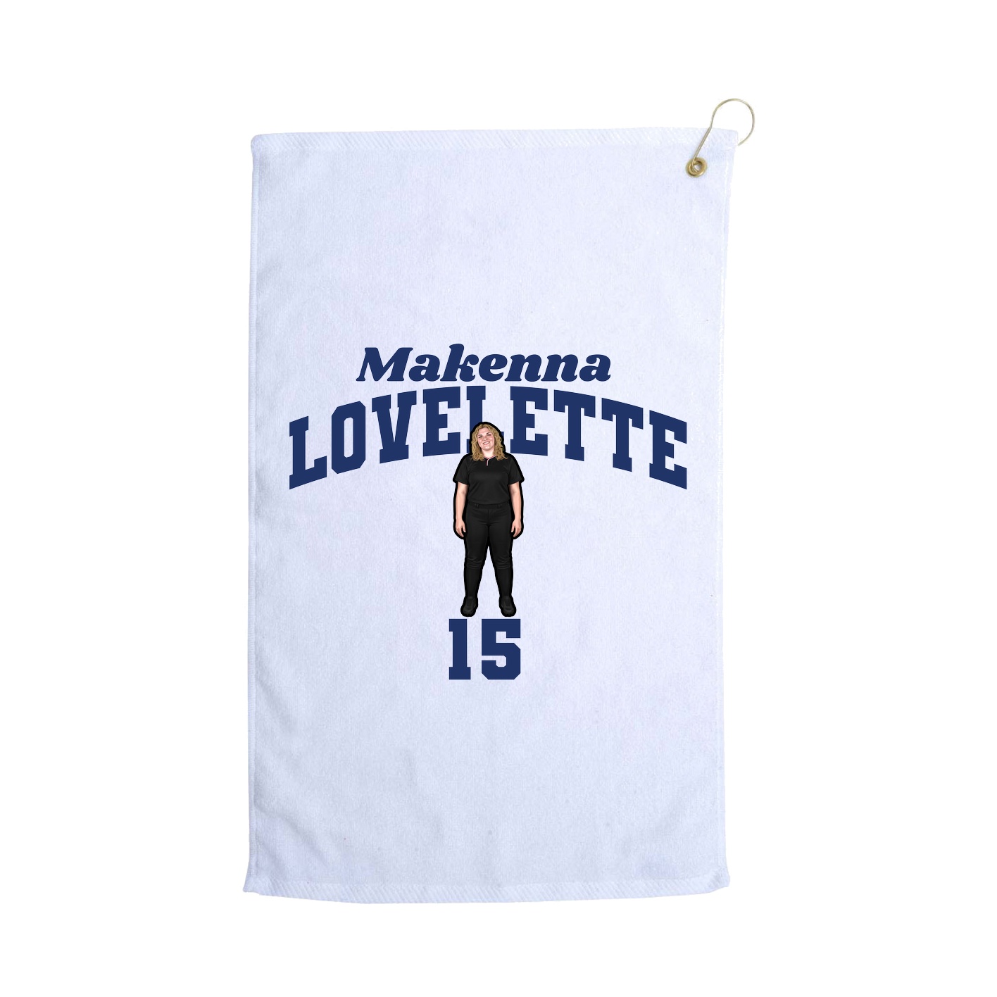 Golf Towel — Signature Arch in White