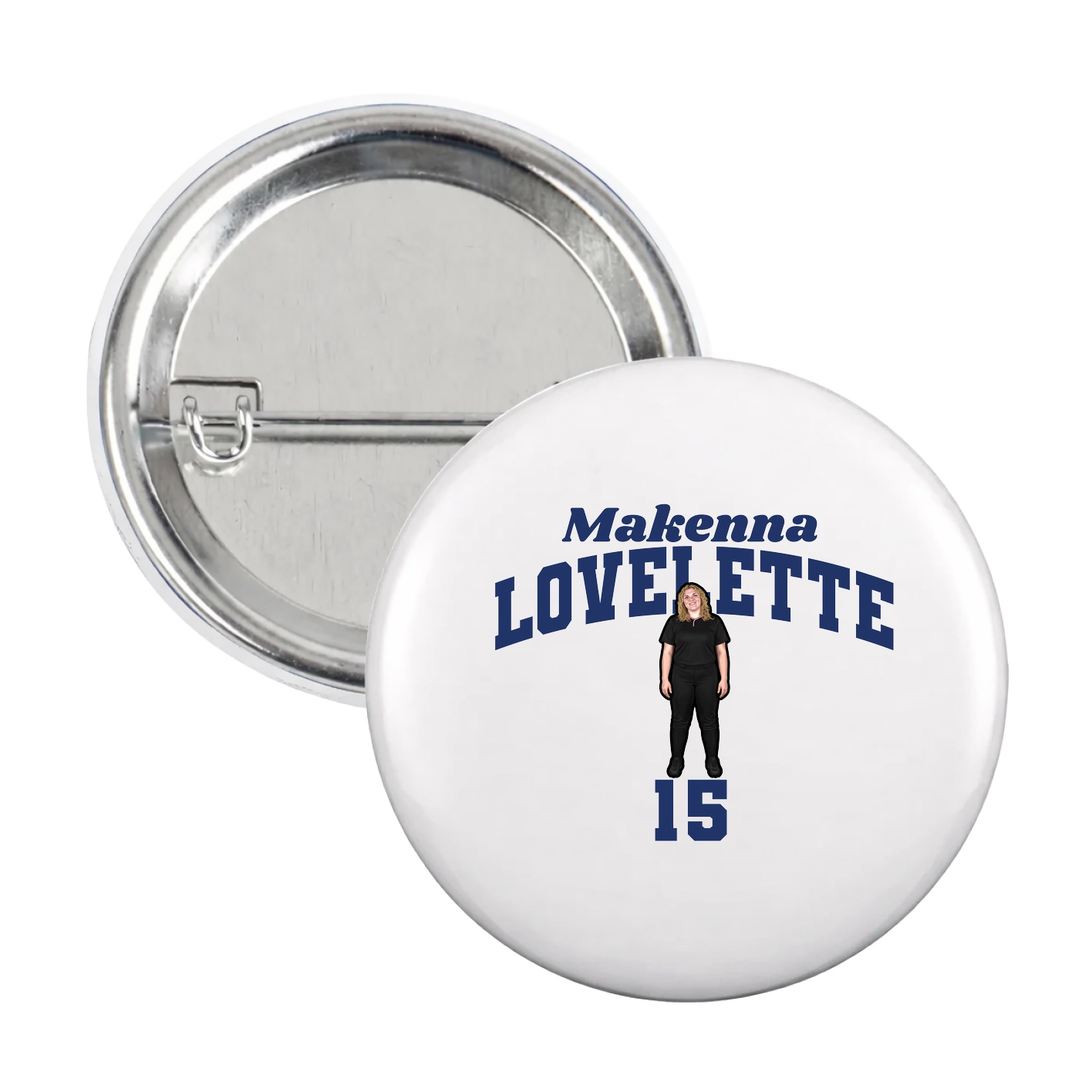 Game Day Button — Signature Arch in White