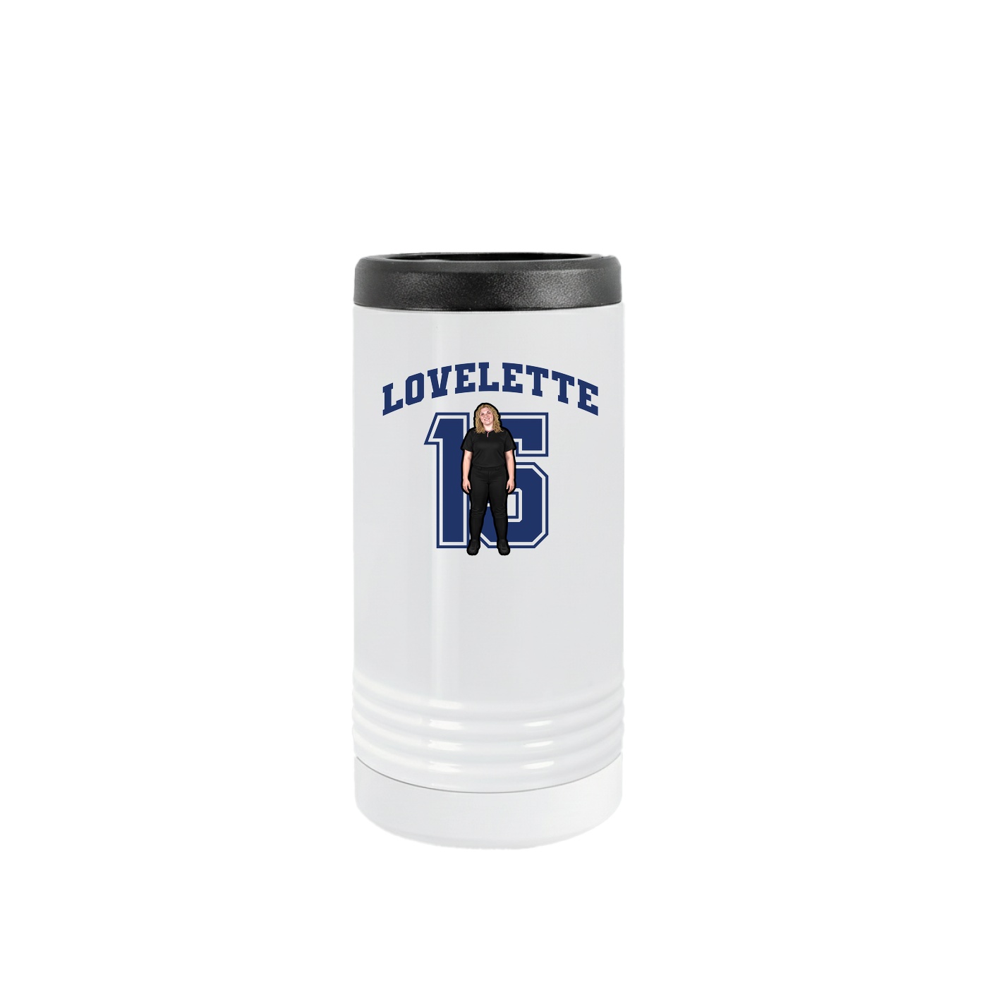 Slim Beverage Holder — Number in White