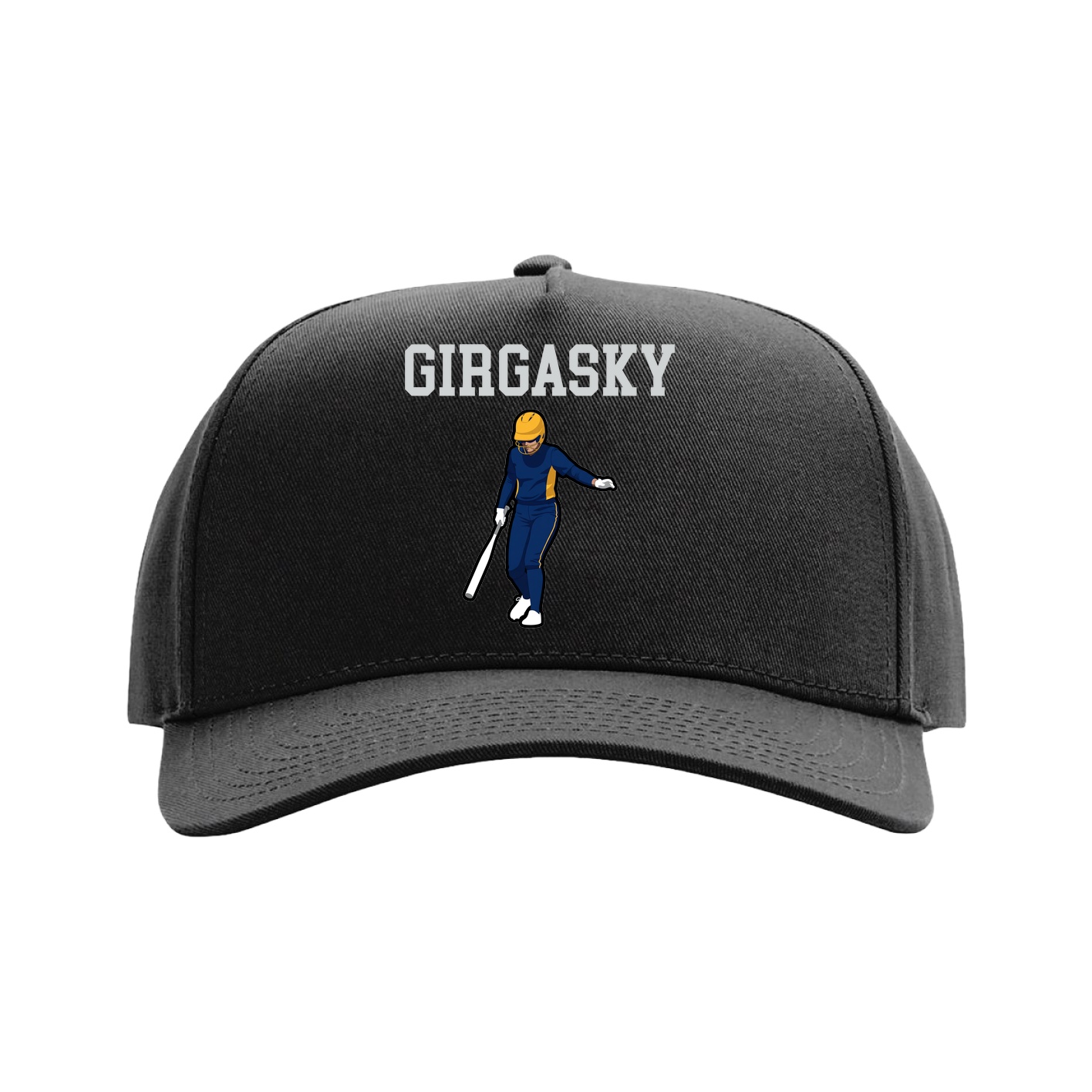Full Fabric Five-Panel Champ Cap — Shirsey in Black