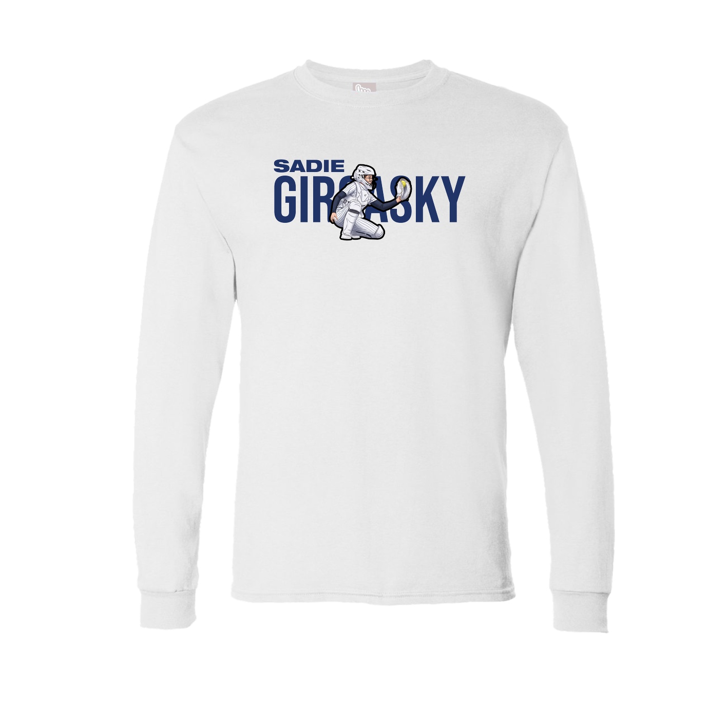 Long Sleeve Tee — Player Name in White