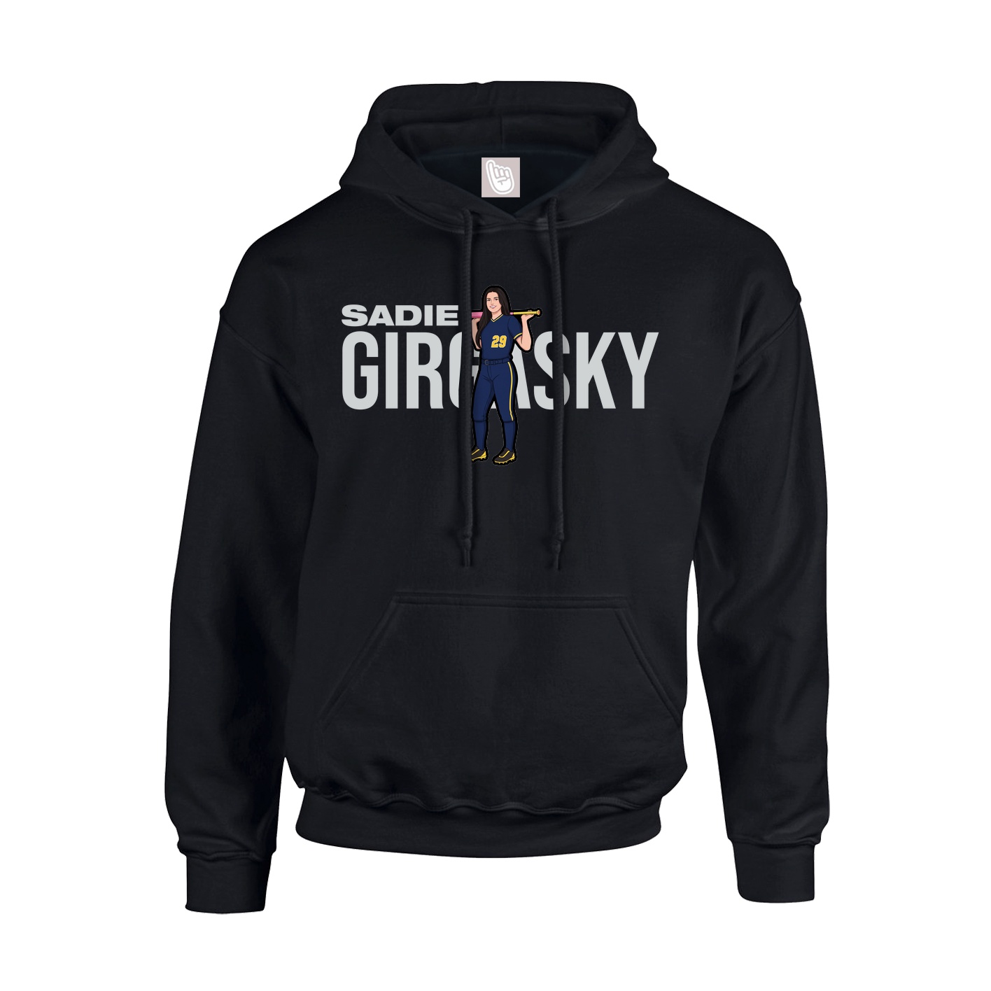Youth Hoodie — Player Name in Black