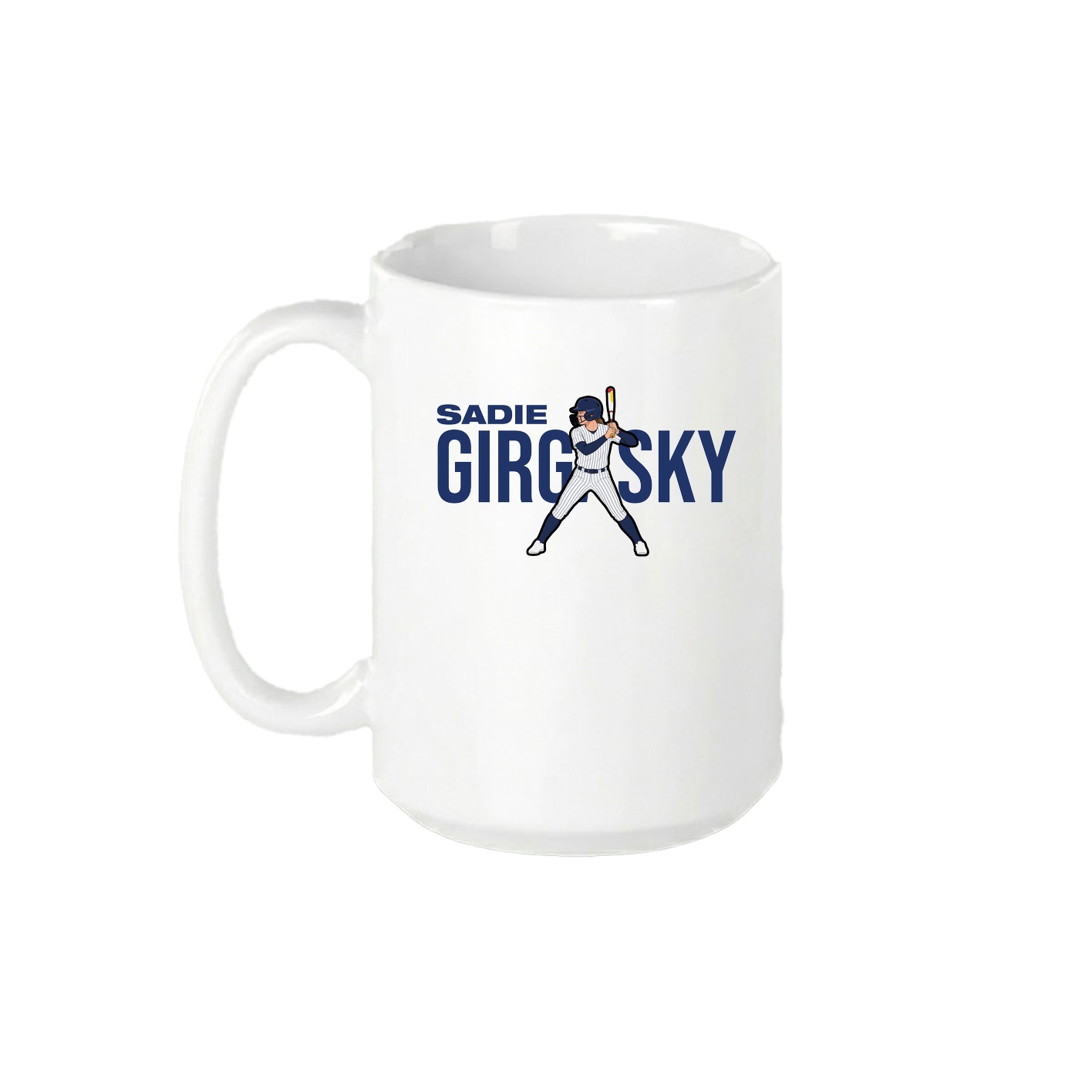 15oz Coffee Mug — Player Name in White
