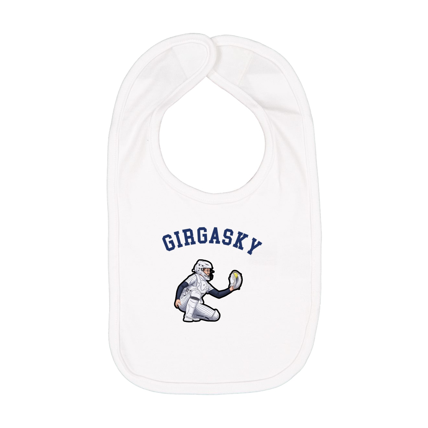 Infant Bib — Shirsey Arch in White