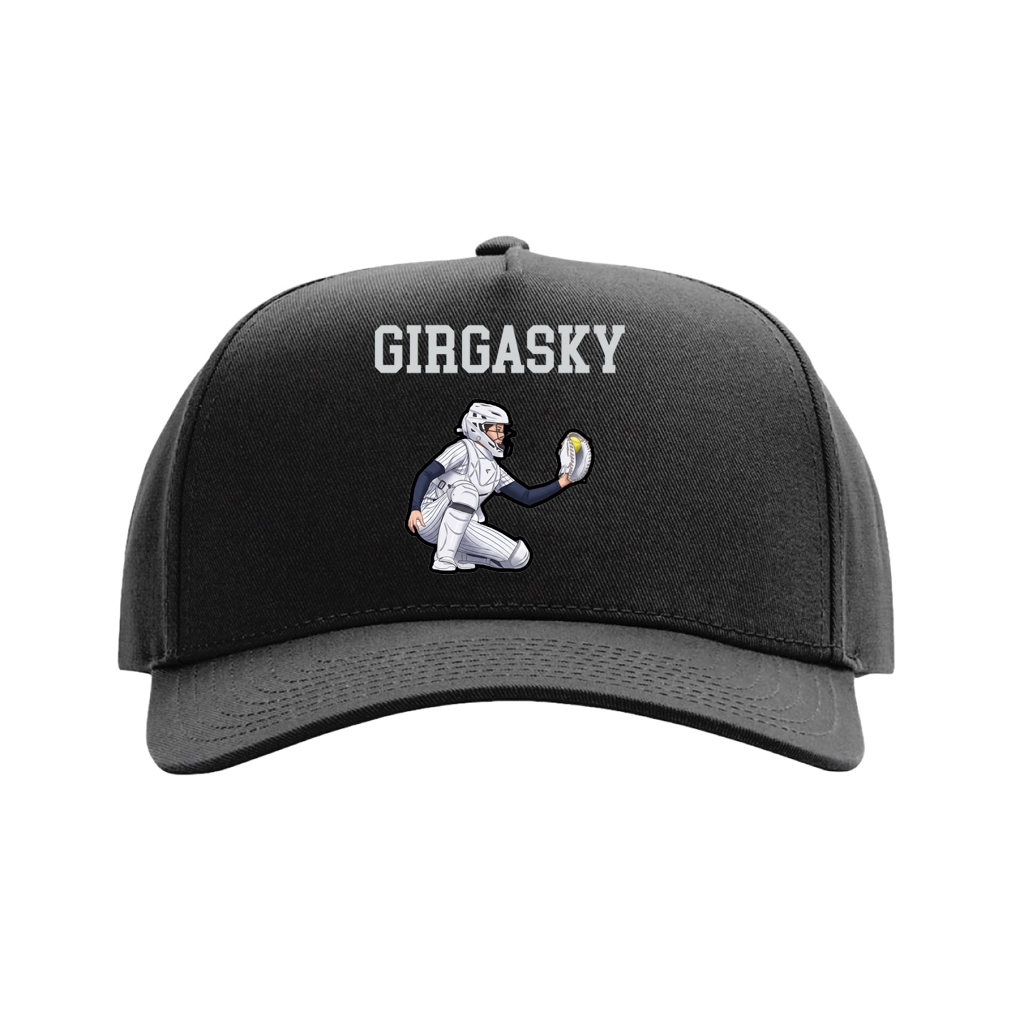 Full Fabric Five-Panel Champ Cap — Shirsey in Black