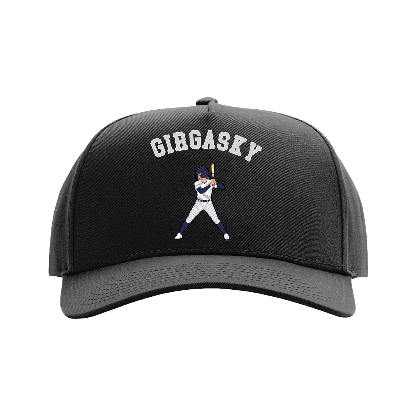 Full Fabric Five-Panel Champ Cap — Shirsey Arch in Black