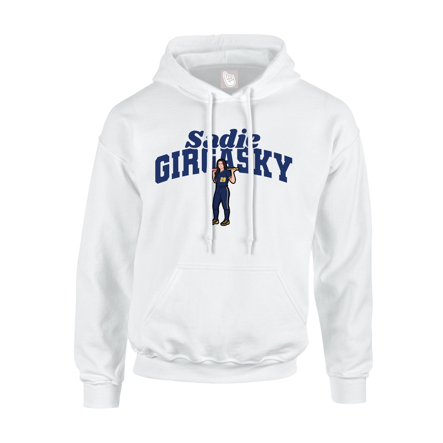 Hoodie — Signature Arch in White