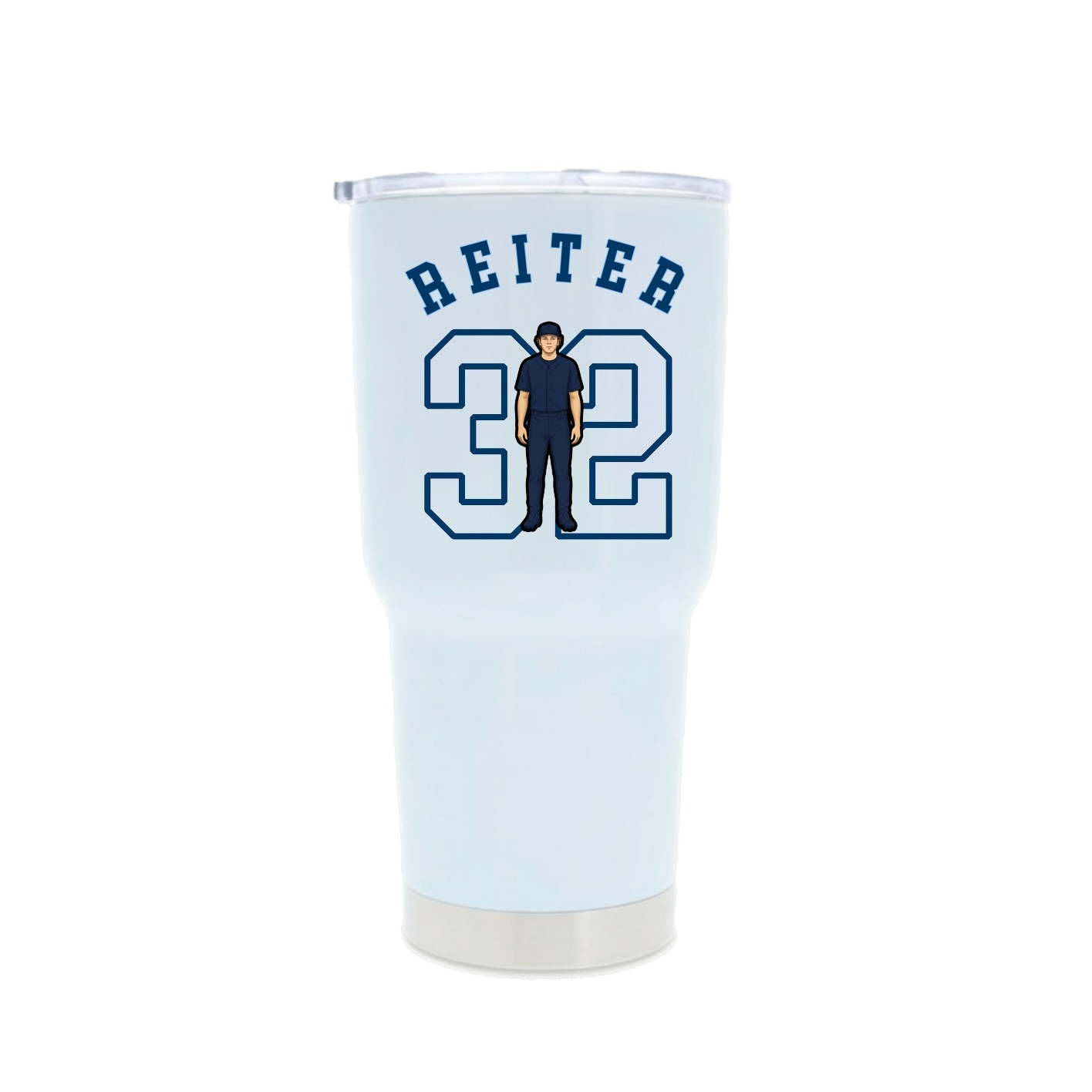 30oz Stainless Steel Tumbler — Shirsey Arch in White