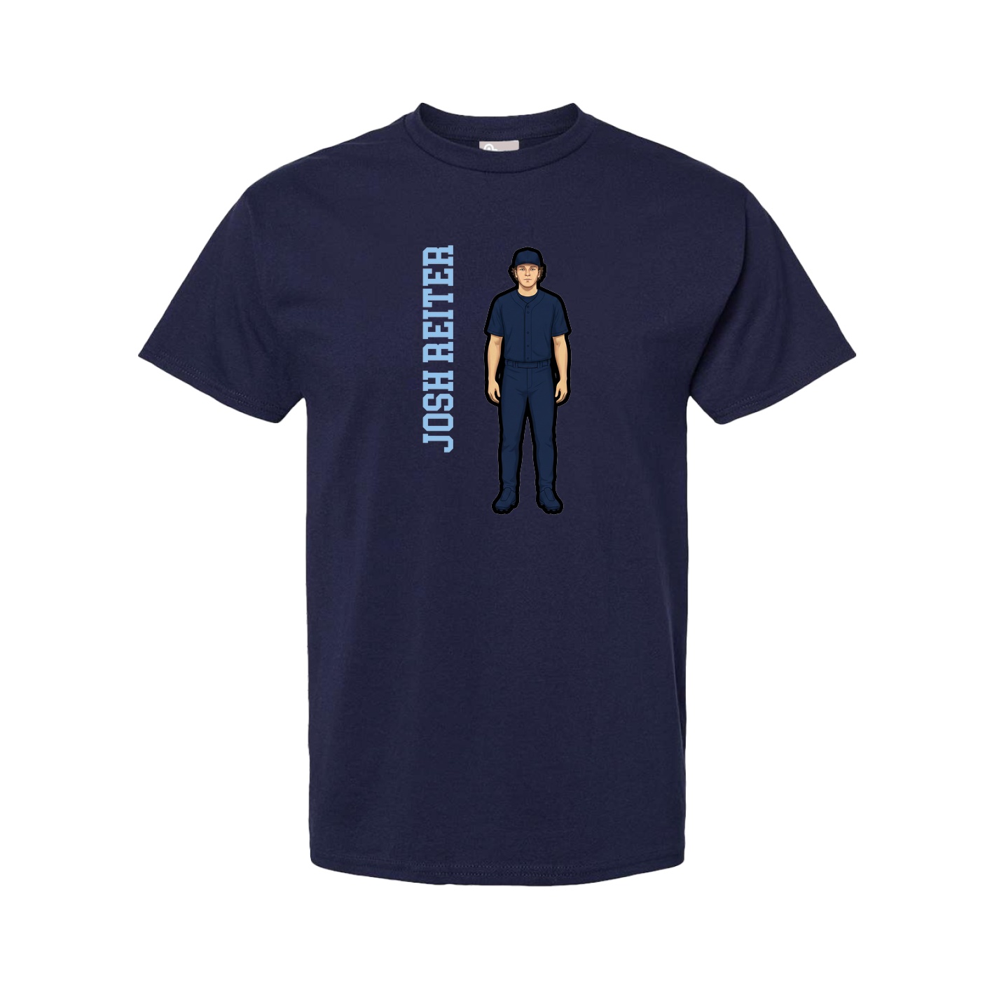 Tee — Name Vertical in Navy