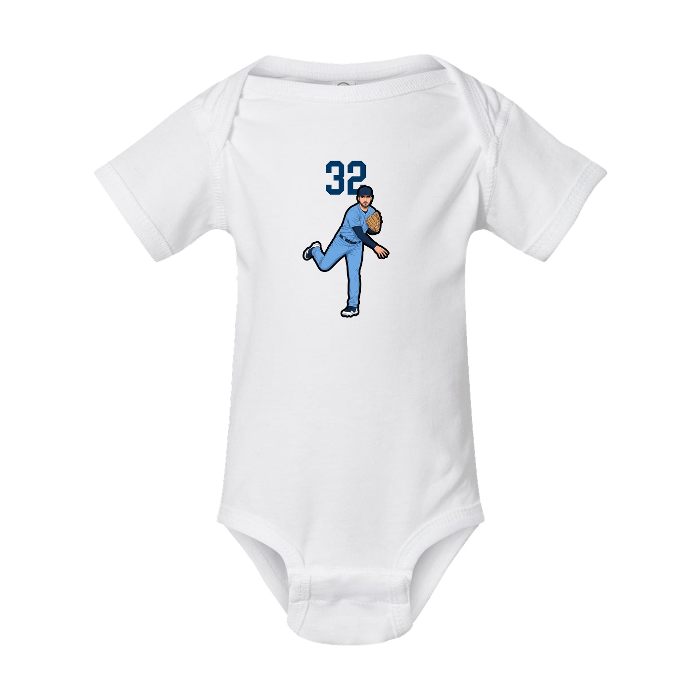 Baby Onesie — Number Top in White