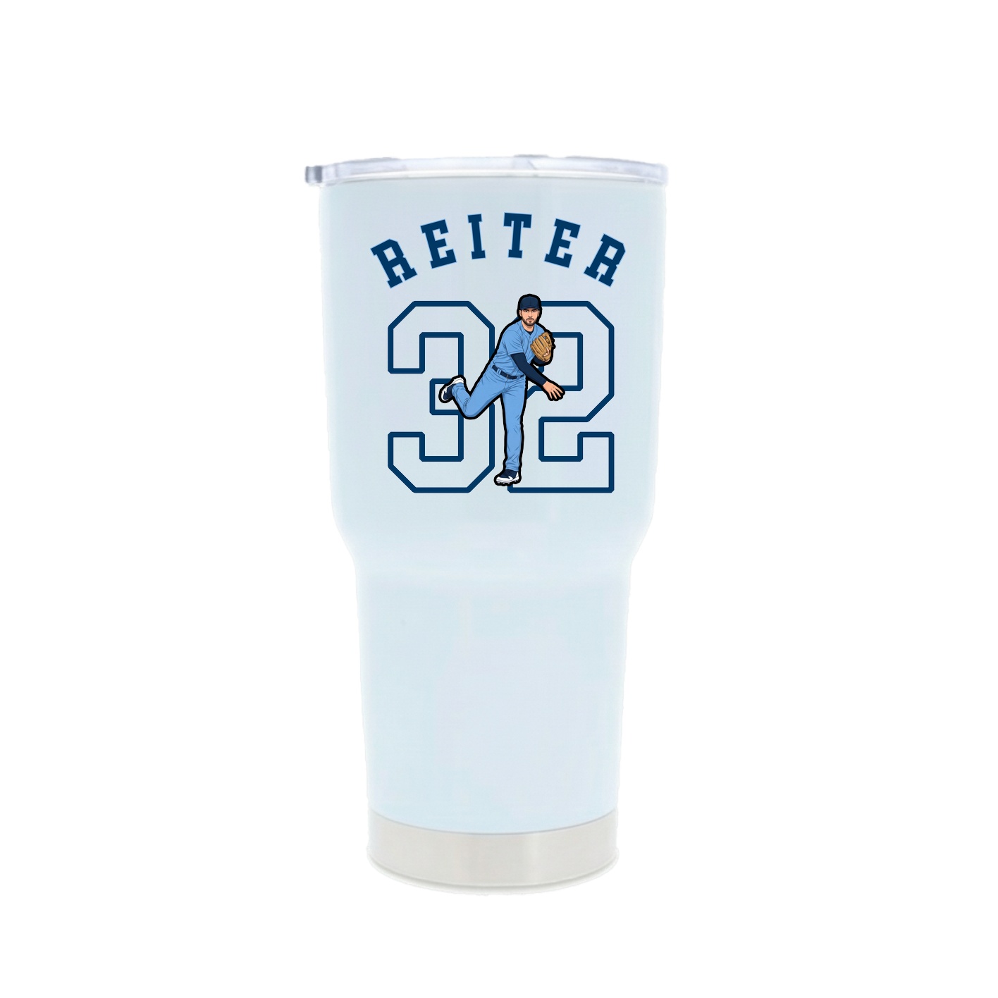 30oz Stainless Steel Tumbler — Shirsey Arch in White