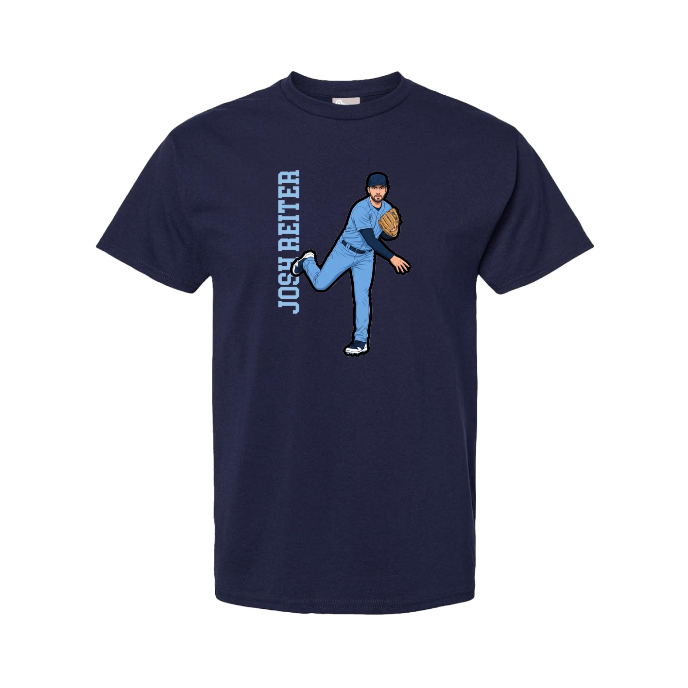 Youth Tee — Name Vertical in Navy