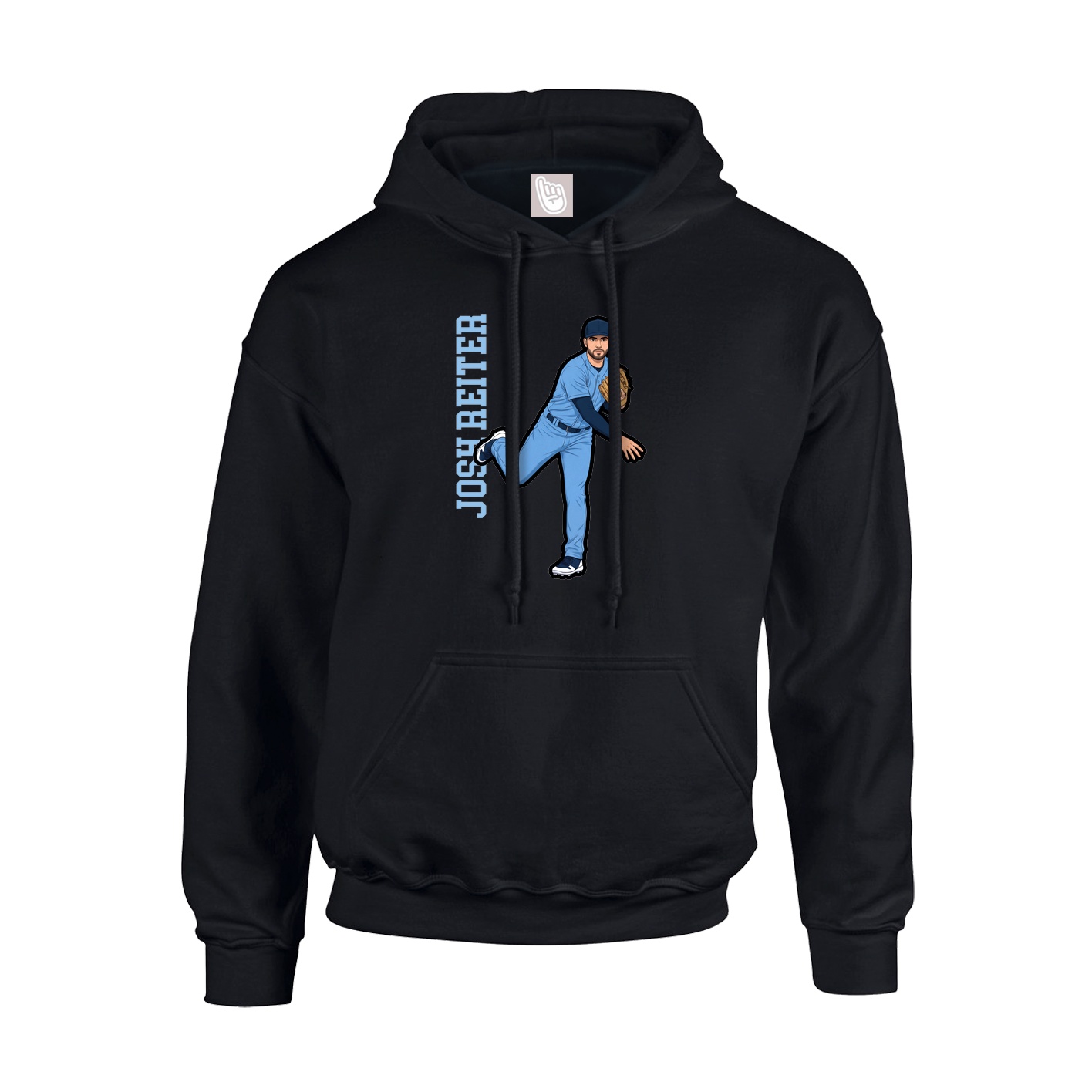 Youth Hoodie — Name Vertical in Black