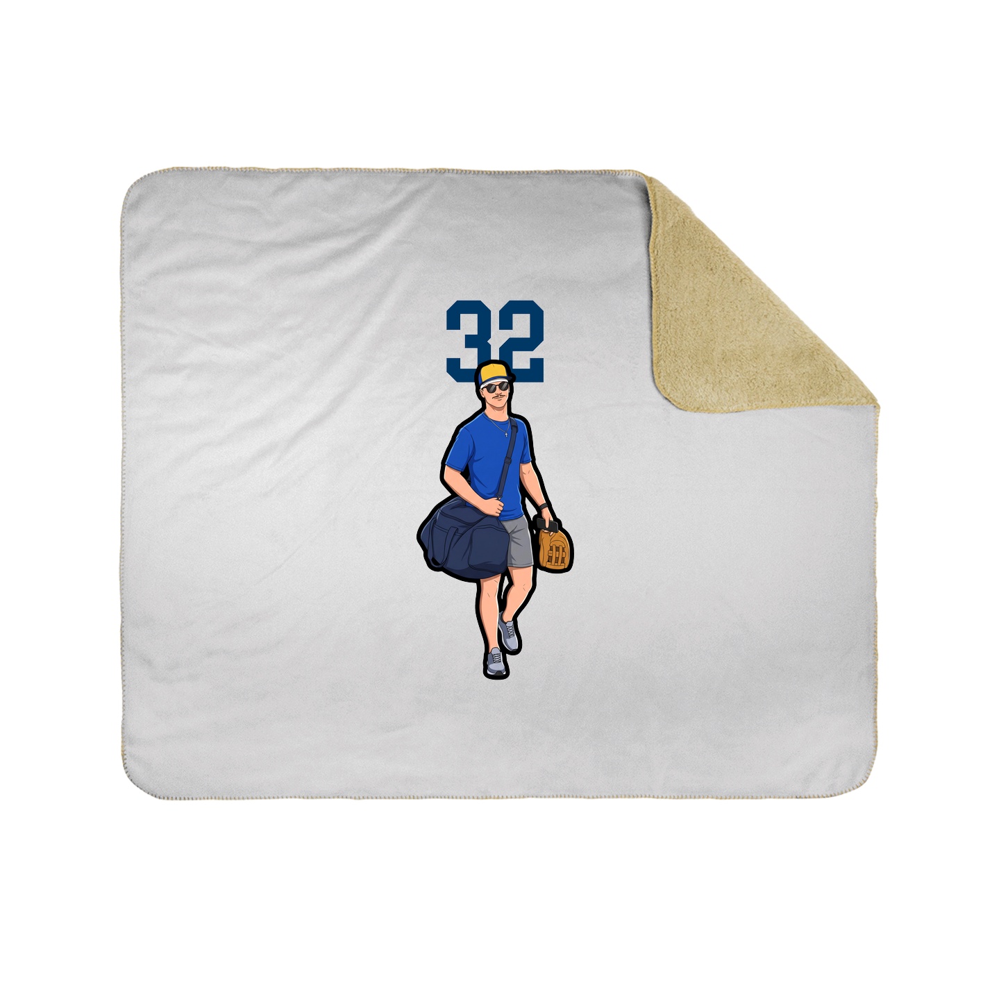 Throw Blanket — Number Top in White