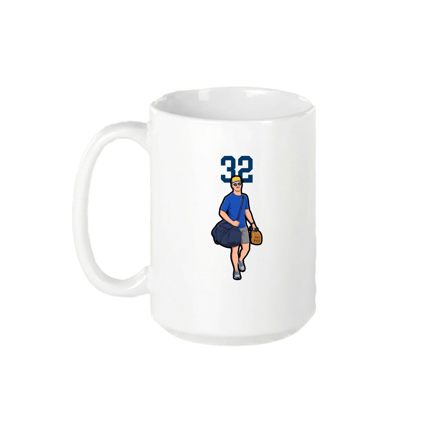 15oz Coffee Mug — Number Top in White