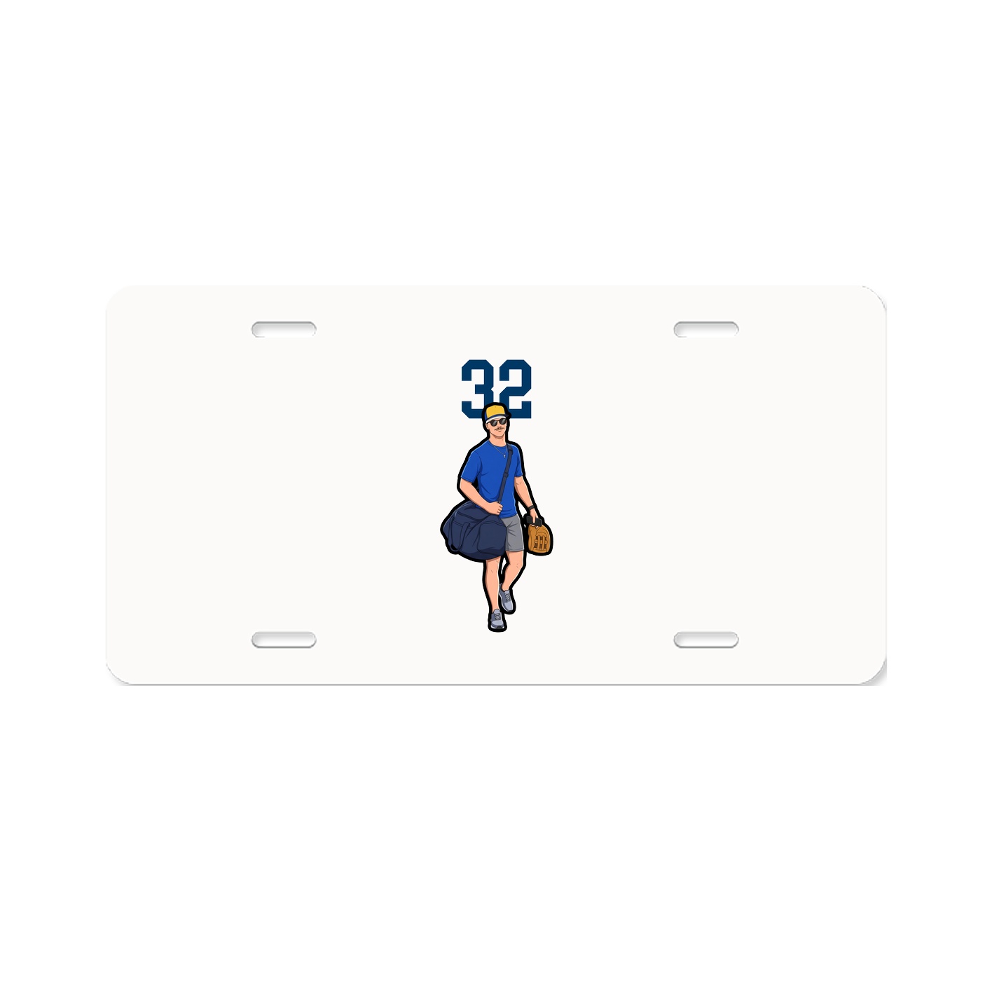 License Plate — Number Top in Classic