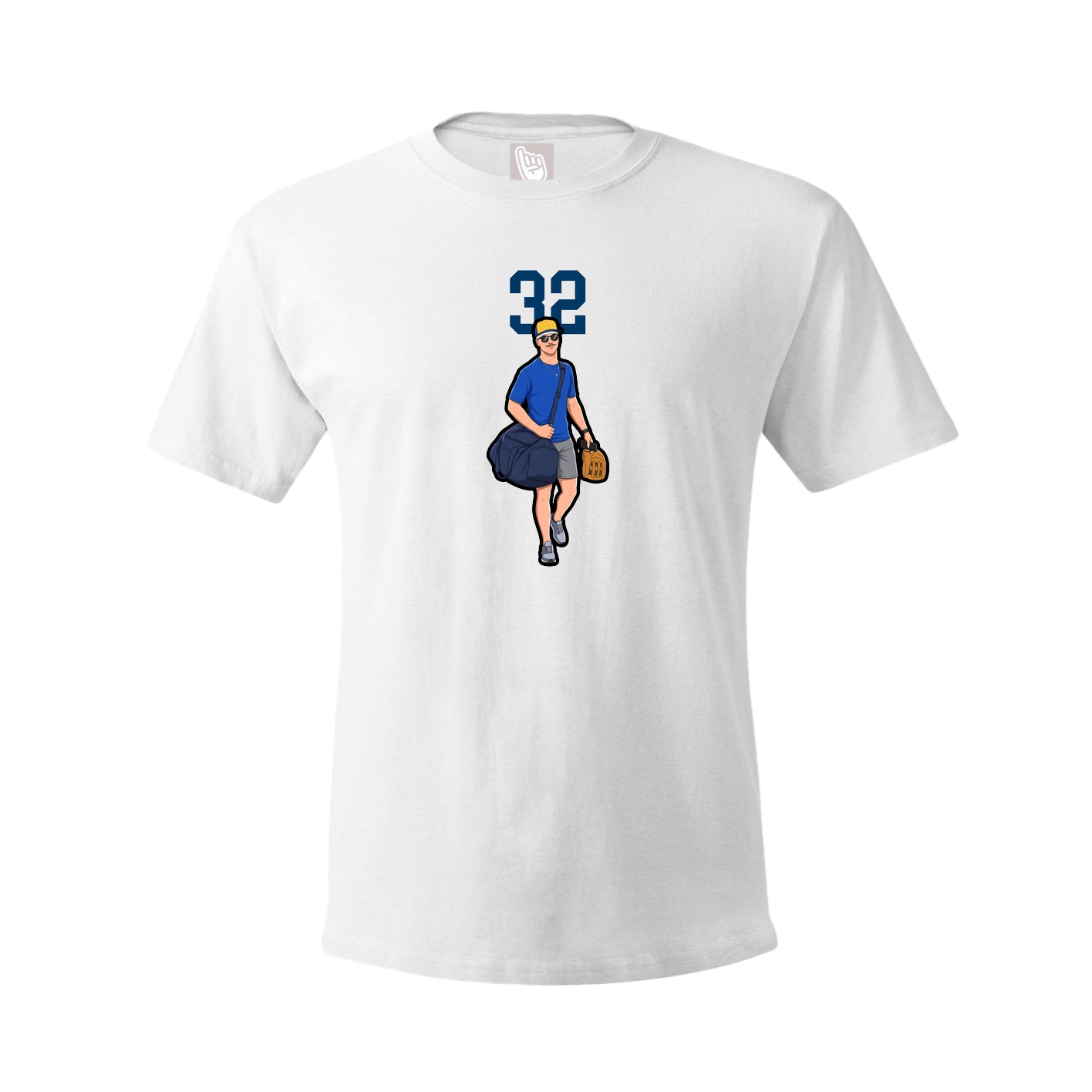 Youth Tee — Number Top in White