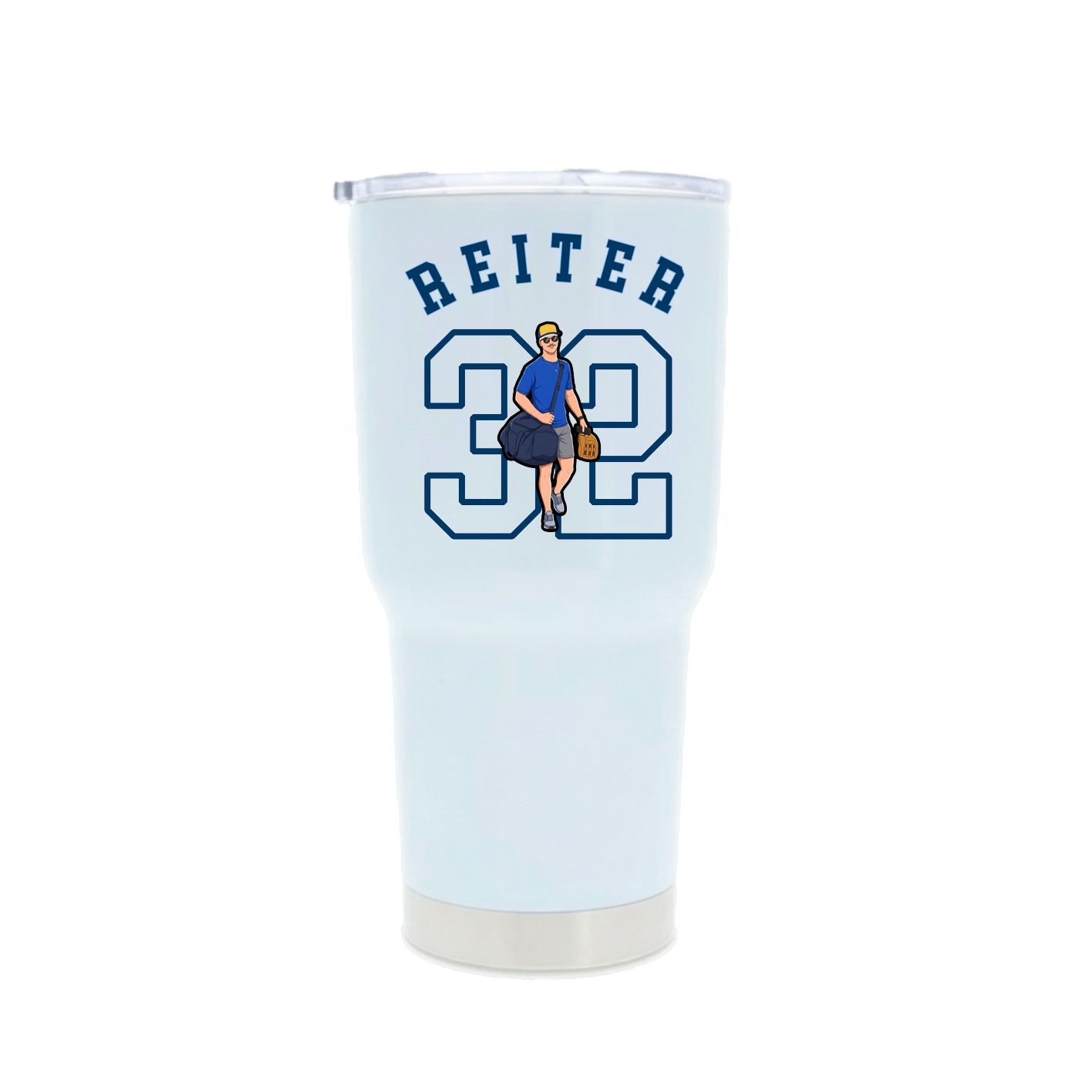 30oz Stainless Steel Tumbler — Shirsey Arch in White