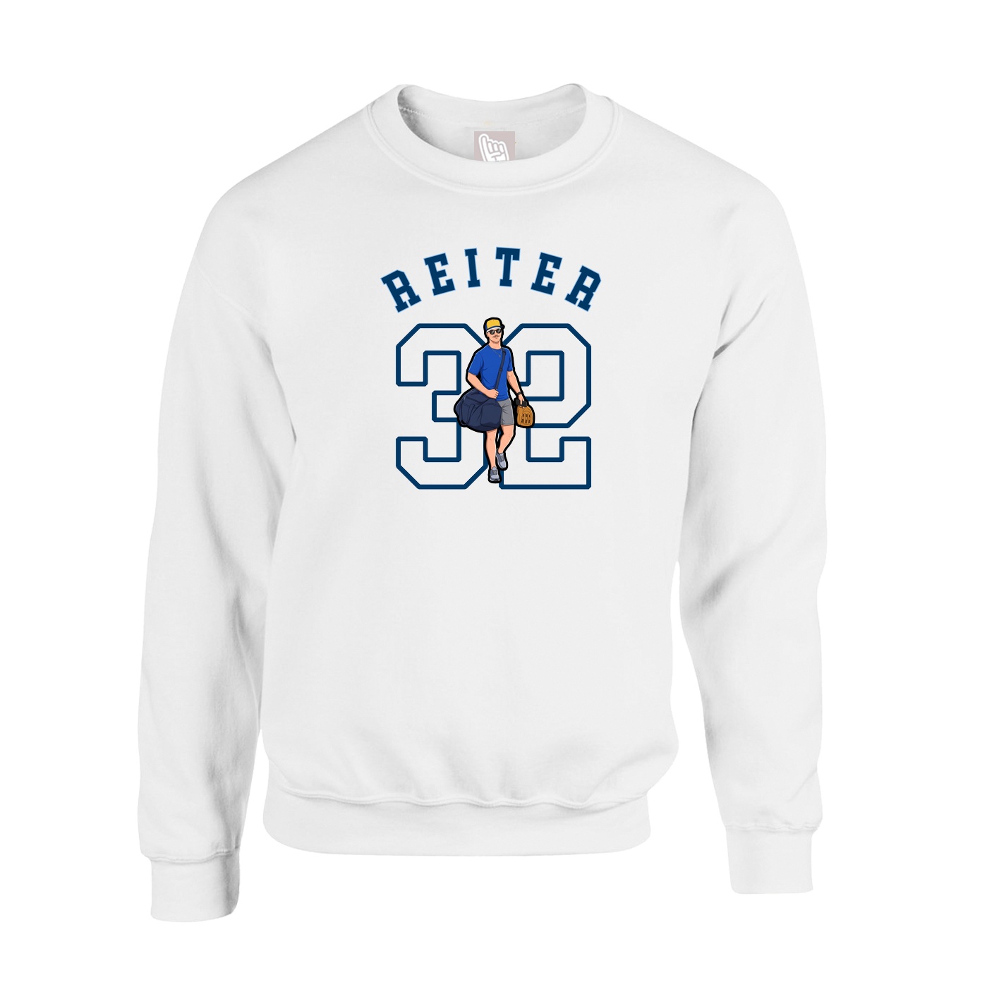 Fleece Crew — Shirsey Arch in White