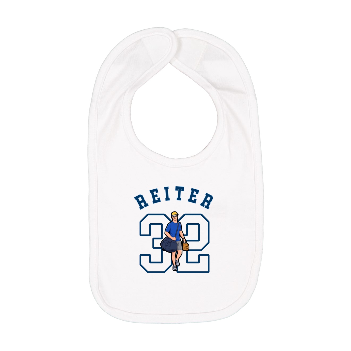 Infant Bib — Shirsey Arch in White