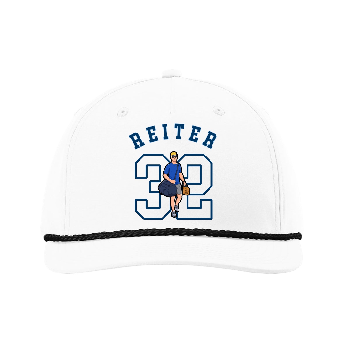 Five-Panel Classic Rope Cap — Shirsey Arch in White