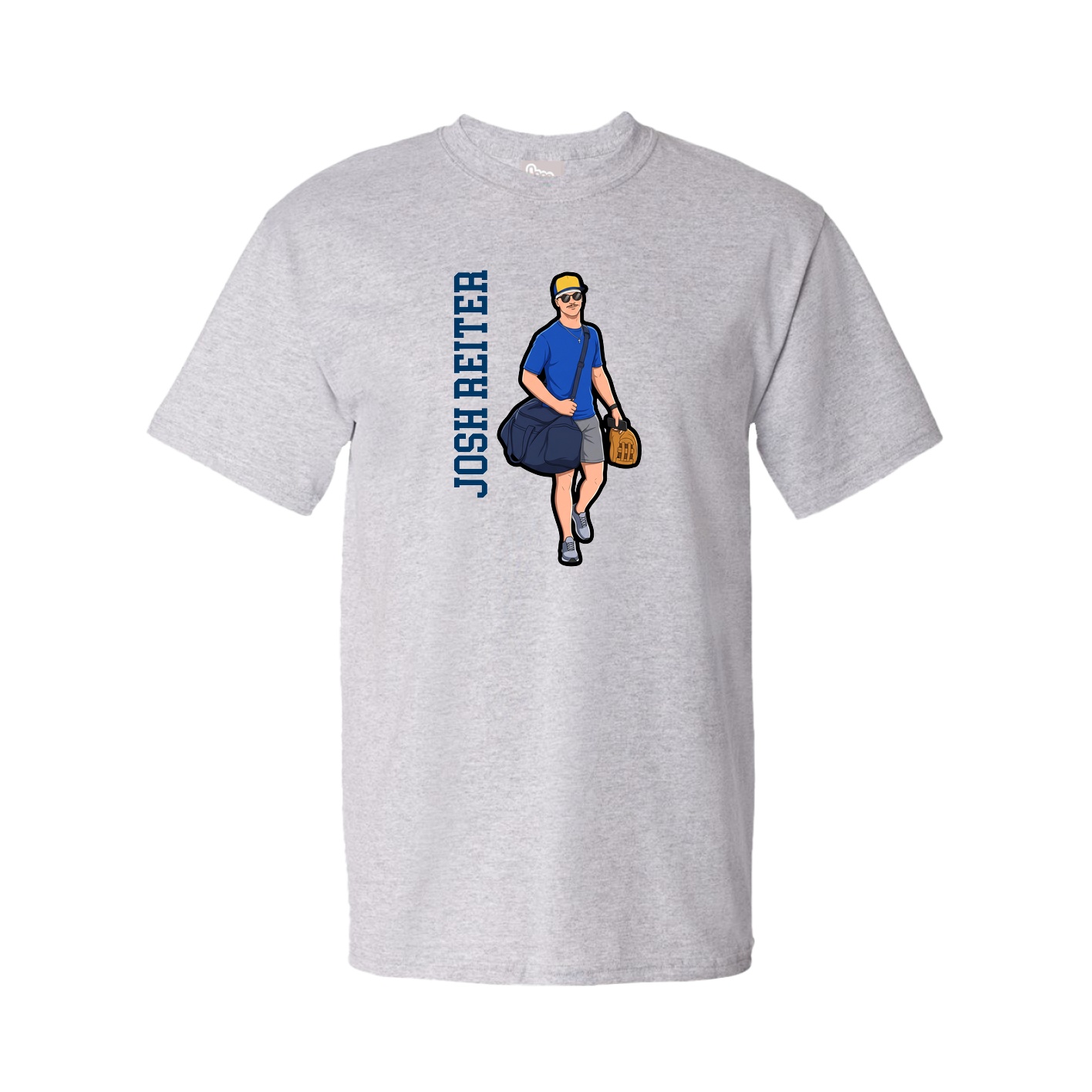 Tee — Name Vertical in Grey