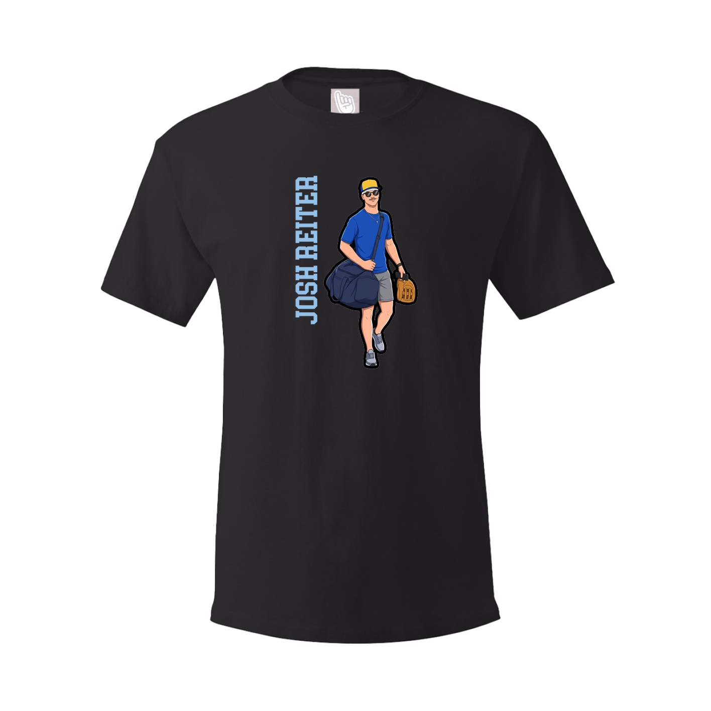 Youth Tee — Name Vertical in Black