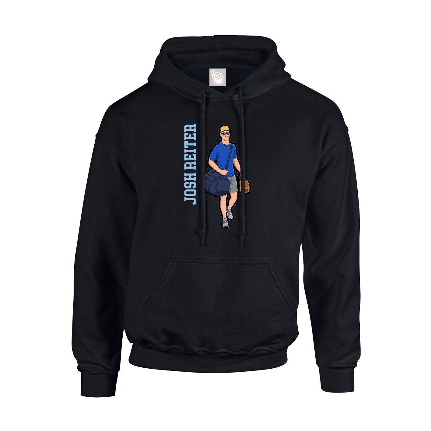 Youth Hoodie — Name Vertical in Black