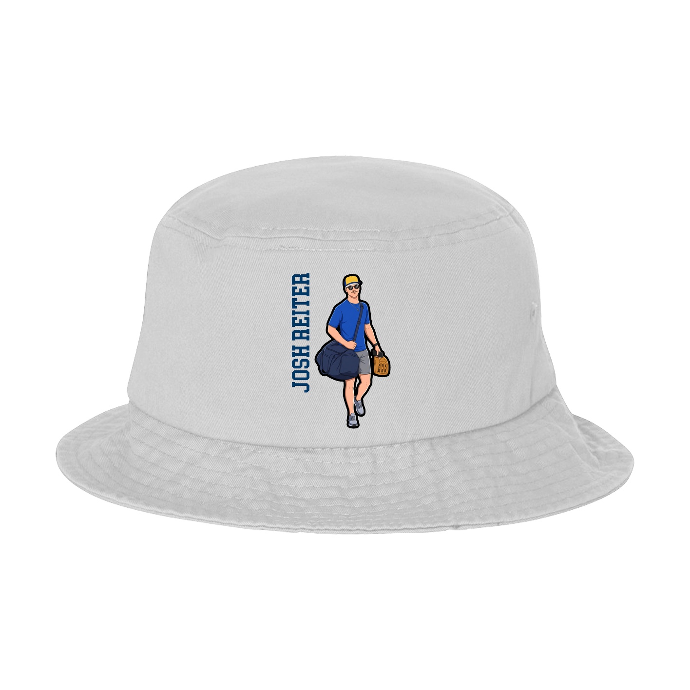 Bucket Cap — Name Vertical in White