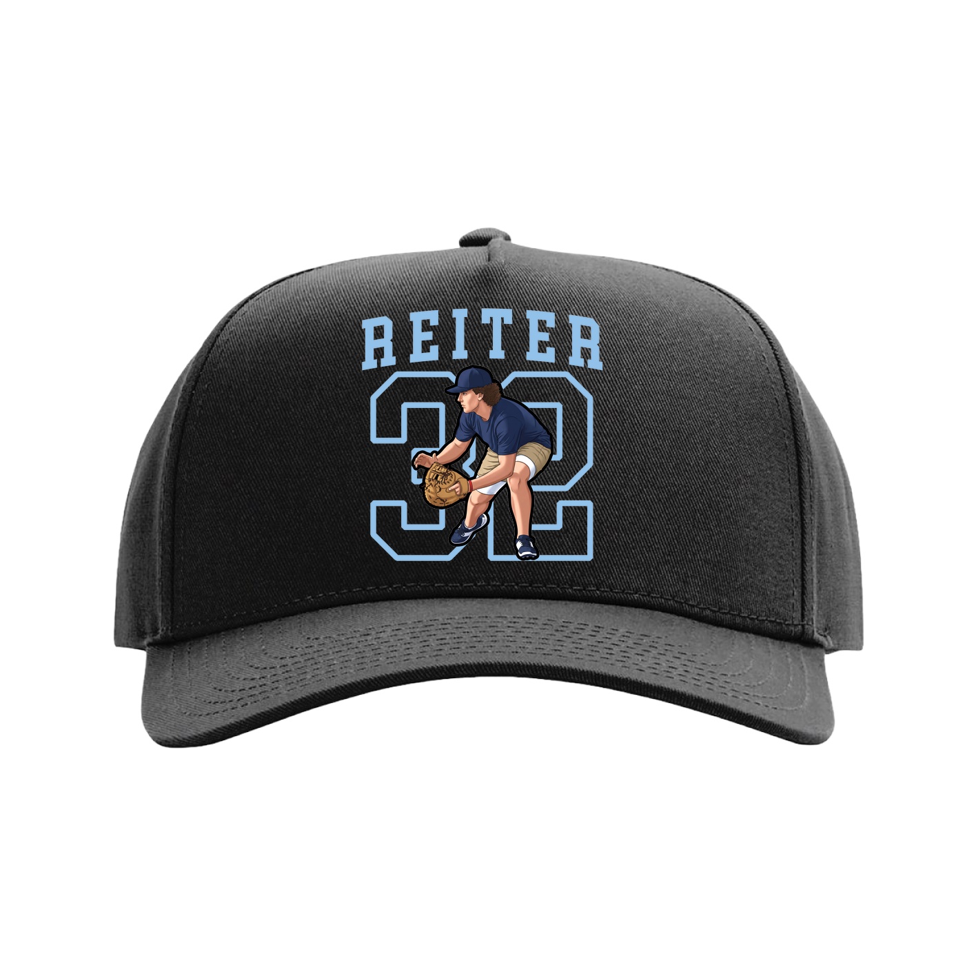 Full Fabric Five-Panel Champ Cap — Shirsey in Black