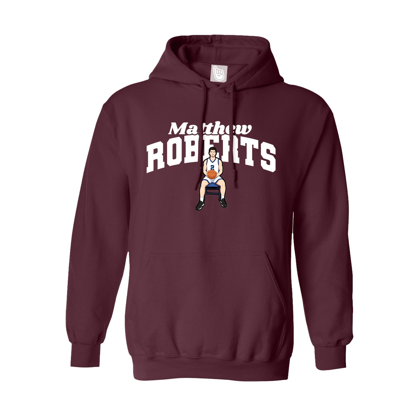 Youth Hoodie — Signature Arch in Maroon