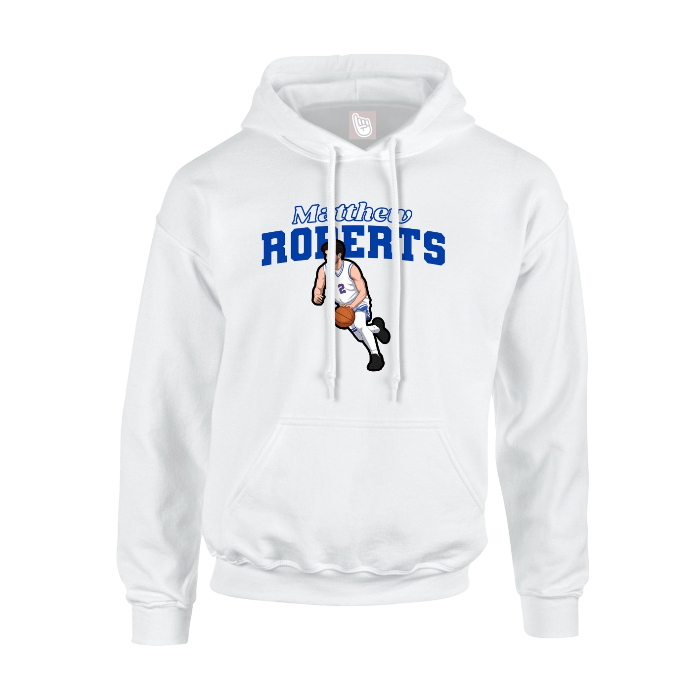 Hoodie — Name Arch in White