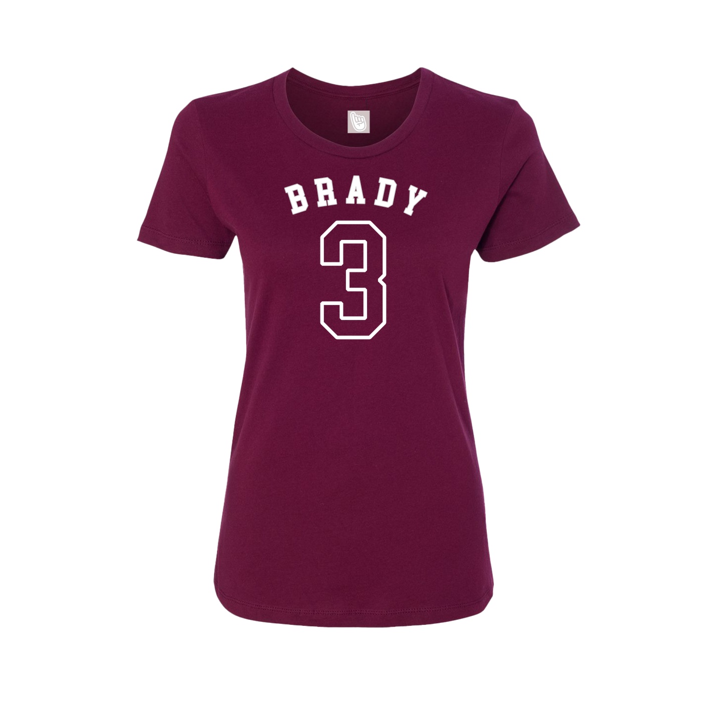 Fitted Women's Tee — Shirsey Arch in Maroon