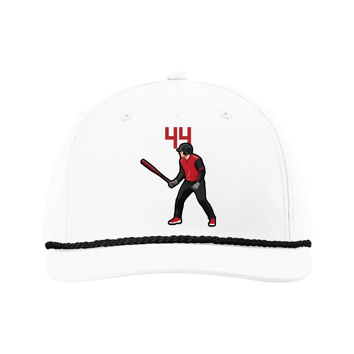 Five-Panel Classic Rope Cap — Number Top in White