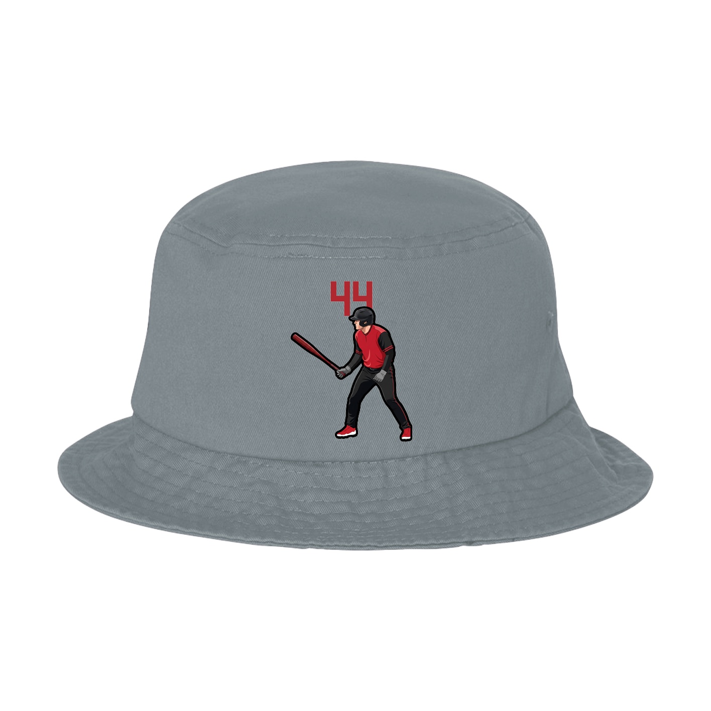 Bucket Cap — Number Top in Grey
