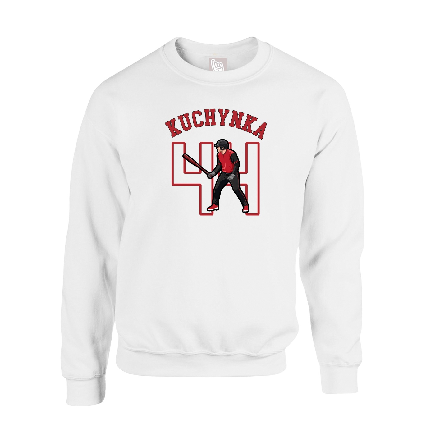 Fleece Crew — Shirsey Arch in White