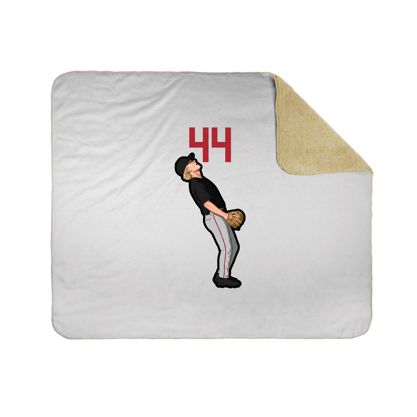 Throw Blanket — Number Top in White